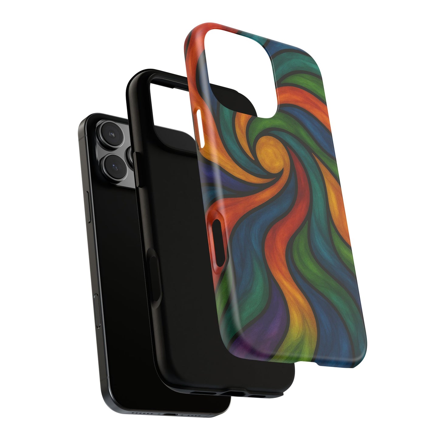 Colorful Swirl Phone Case | Tough Cases, Vibrant Design, Gift for Art Lovers, Funky Case, Unique Phone Accessories