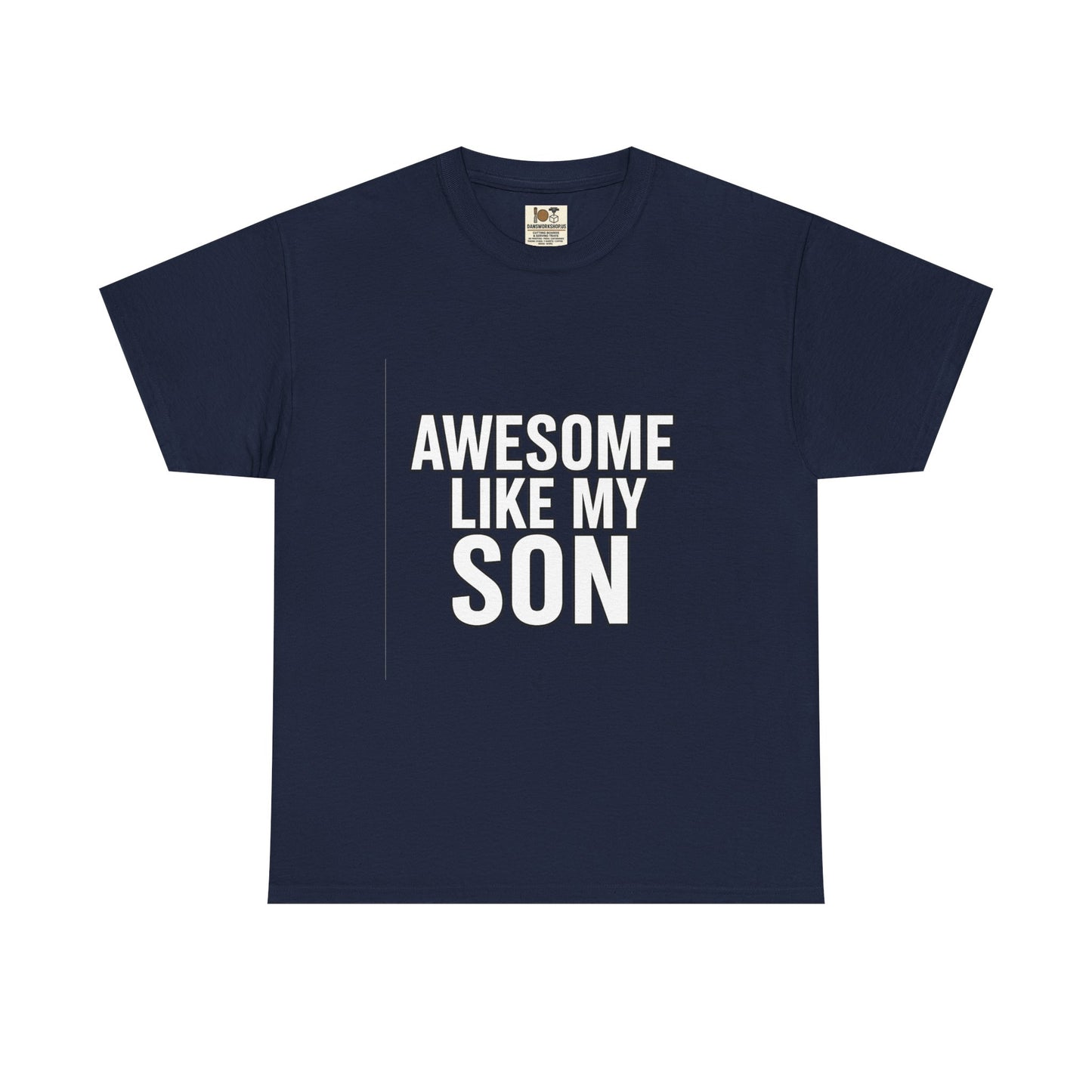 Awesome Like My Son Unisex Heavy Cotton Tee - Gift for Parents, Funny T-Shirt, Dad Tee, Family Pride, Everyday Wear