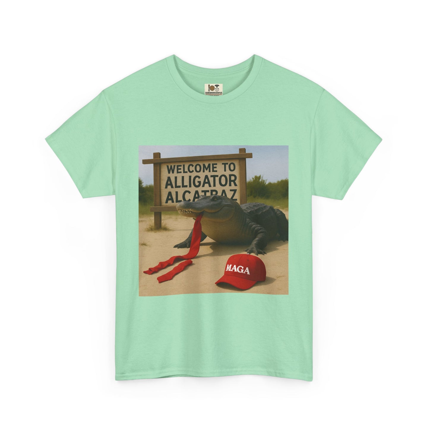 Welcome to Alligator Alcatraz Tee, Funny Animal Shirt, Unisex Cotton Top, Gift for Animal Lovers, Casual Wear, Novelty T-Shirt