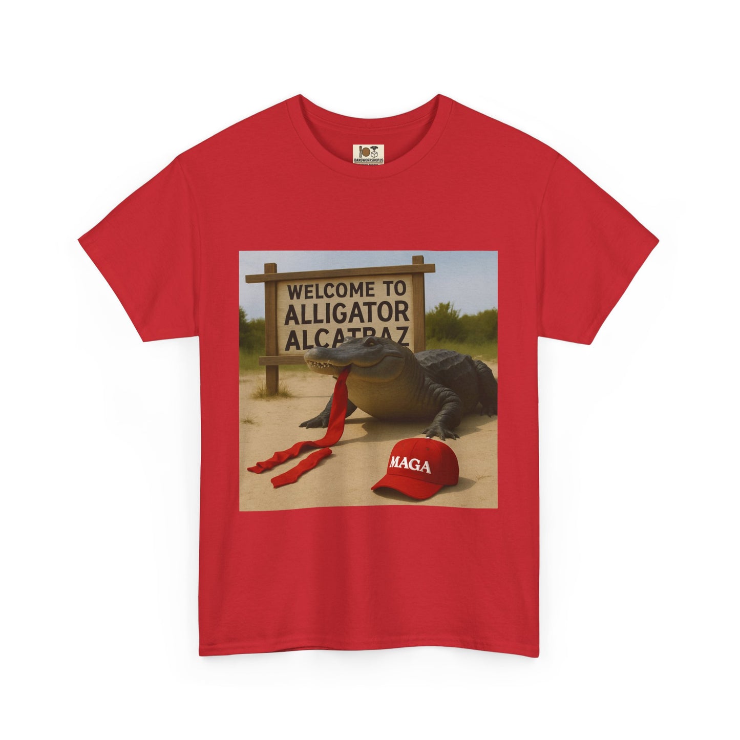 Welcome to Alligator Alcatraz Tee, Funny Animal Shirt, Unisex Cotton Top, Gift for Animal Lovers, Casual Wear, Novelty T-Shirt