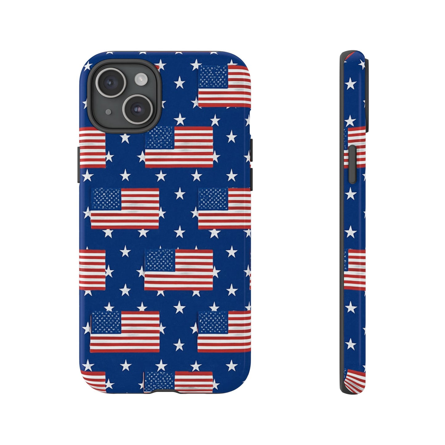 Patriotic Phone Case, Independence Day Accessories, American Flag Design, Star-Spangled Cover, Summer BBQ Gift