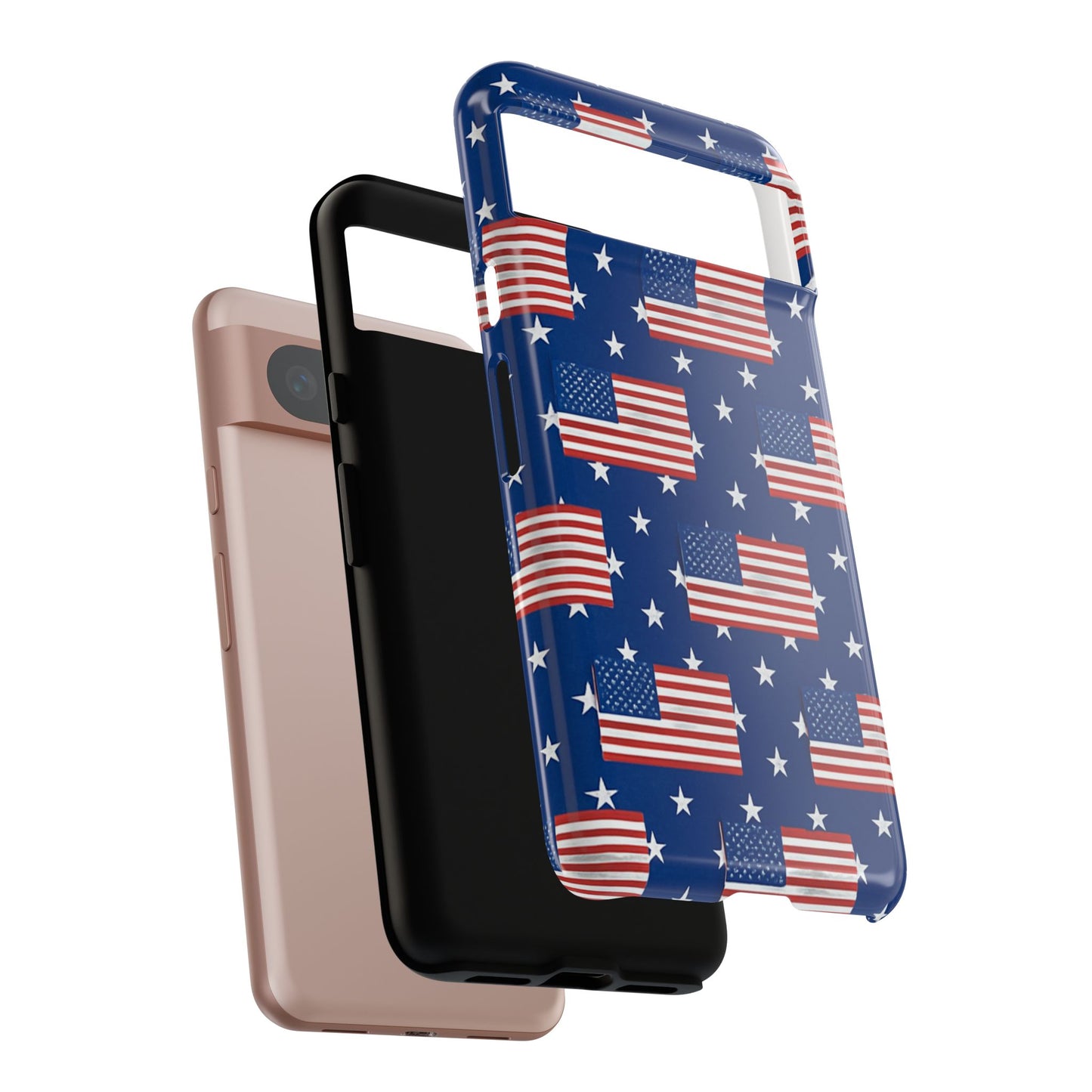 Patriotic Phone Case, Independence Day Accessories, American Flag Design, Star-Spangled Cover, Summer BBQ Gift