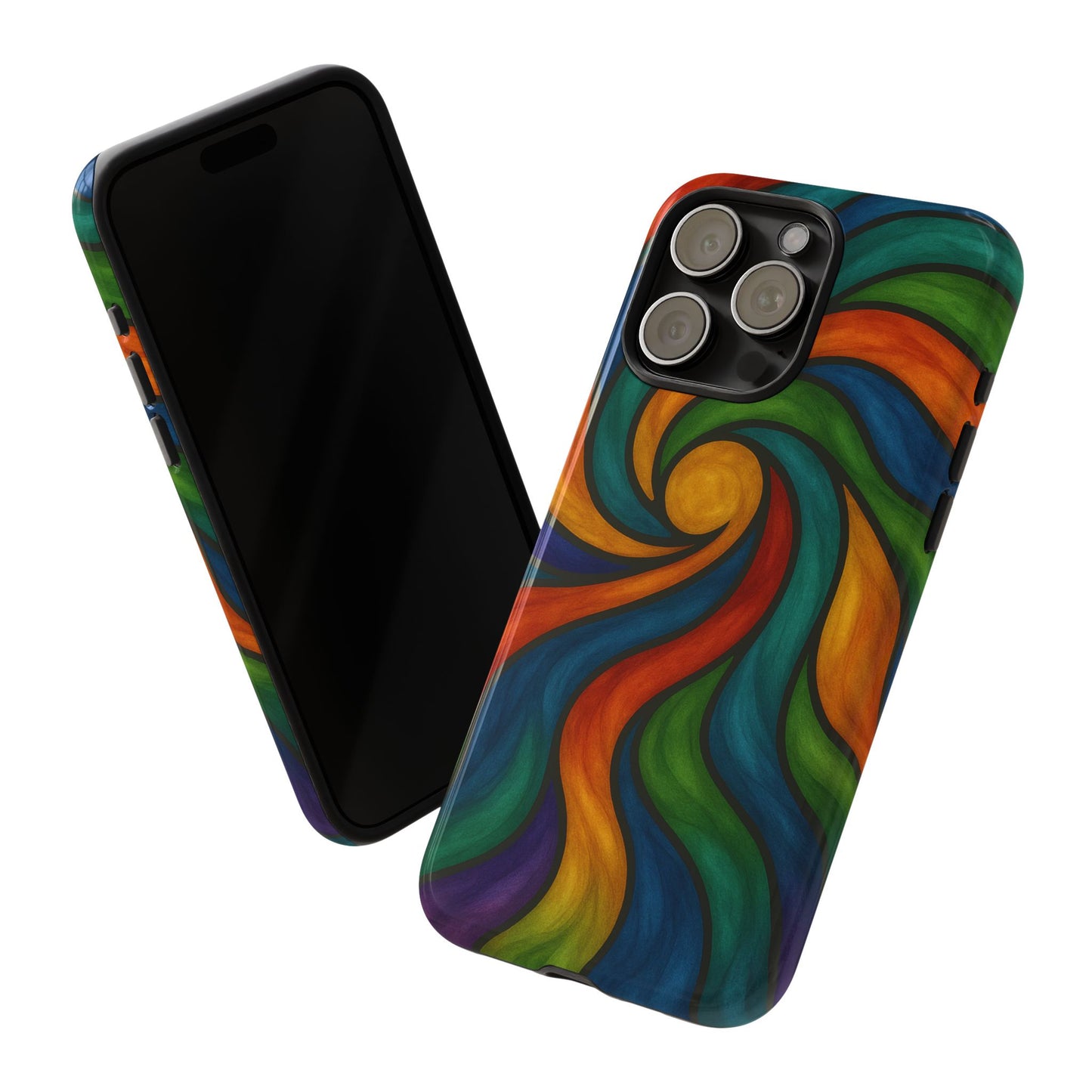 Colorful Swirl Phone Case | Tough Cases, Vibrant Design, Gift for Art Lovers, Funky Case, Unique Phone Accessories