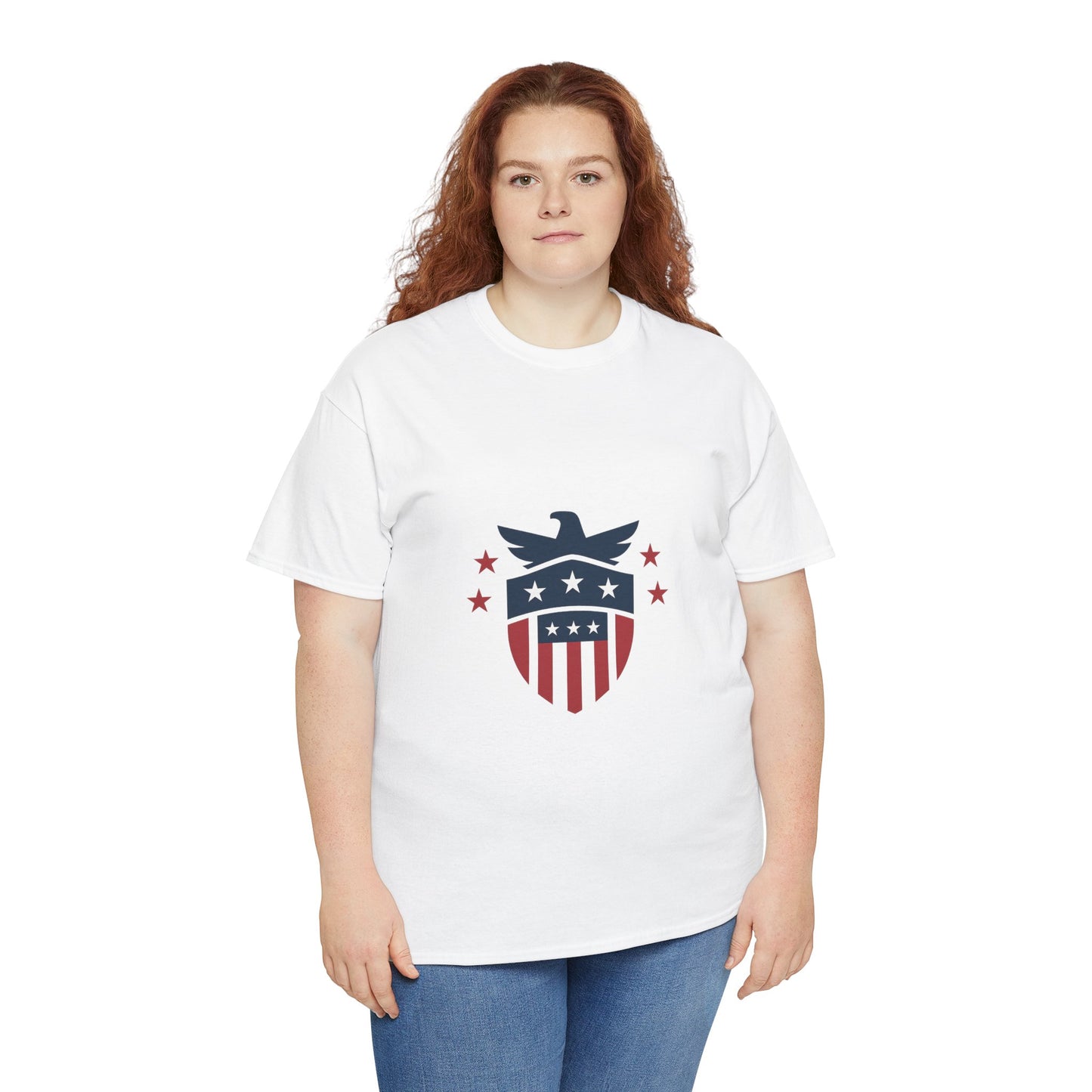Patriotic Eagle Tee, Unisex Cotton Shirt, USA Flag T-Shirt, 4th of July Gift, Casual Wear for Summer Celebrations