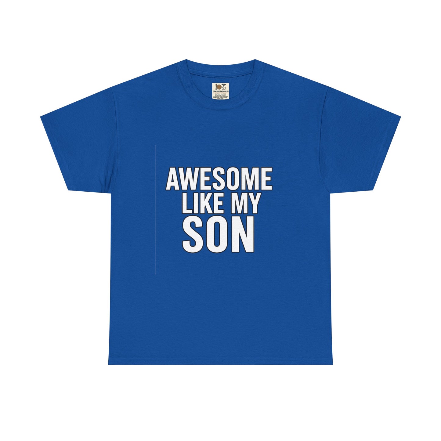 Awesome Like My Son Unisex Heavy Cotton Tee - Gift for Parents, Funny T-Shirt, Dad Tee, Family Pride, Everyday Wear