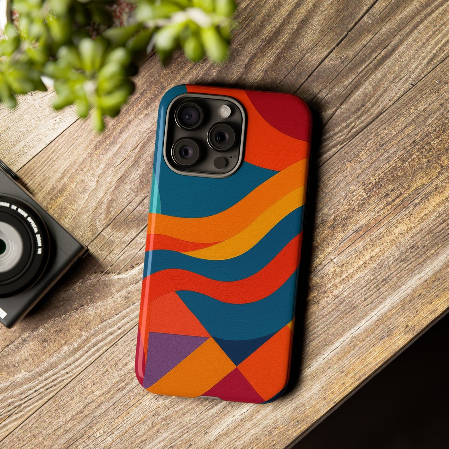 Vibrant Phone Case, Abstract Design Cover, Tough Cases for All Occasions, Stylish Gift for Tech Lovers, Modern Phone Accessories