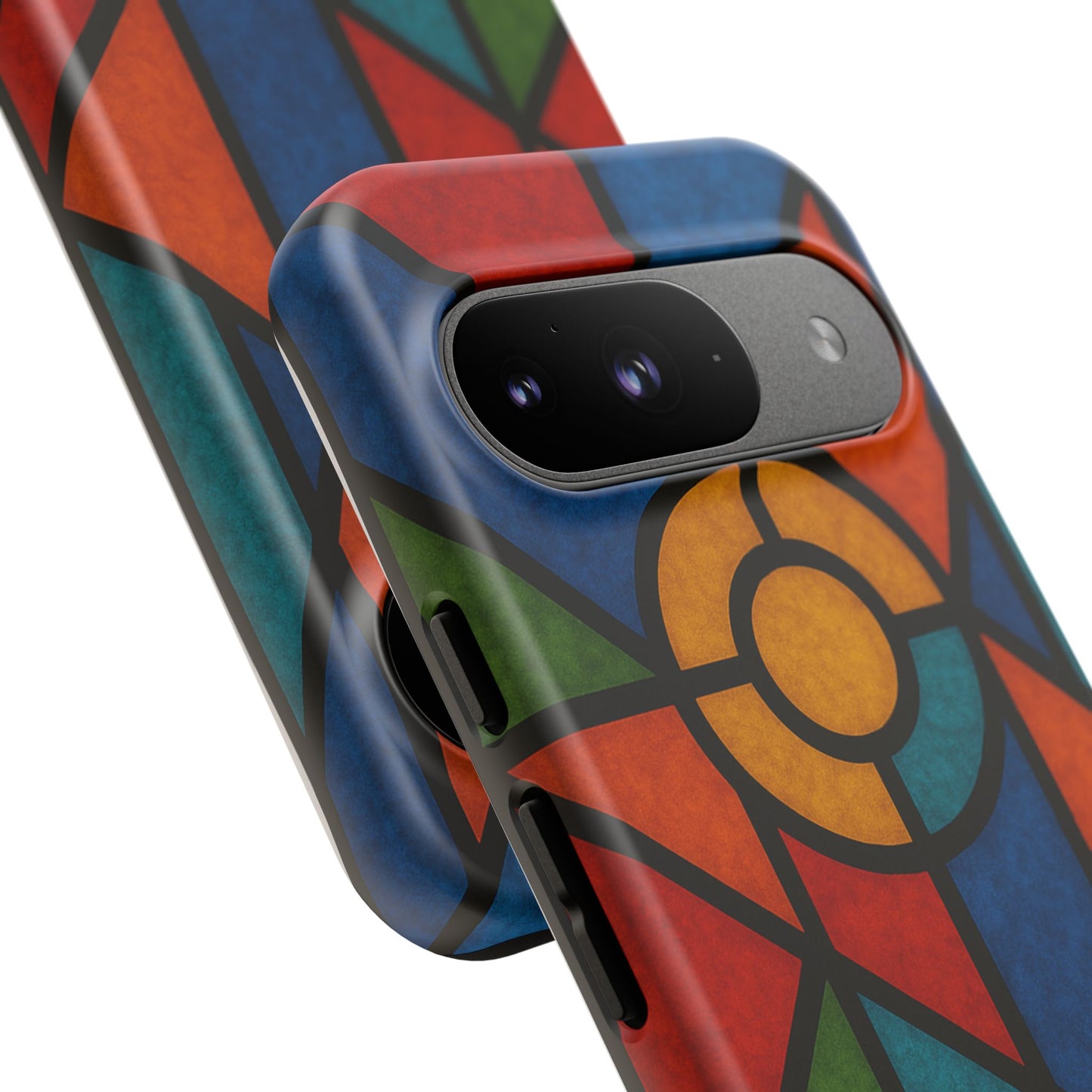 Colorful Stained Glass Phone Case, Artistic Phone Cover, Vibrant Protective Case, Unique Gift for Art Lovers, Stylish Smartphone Accessory
