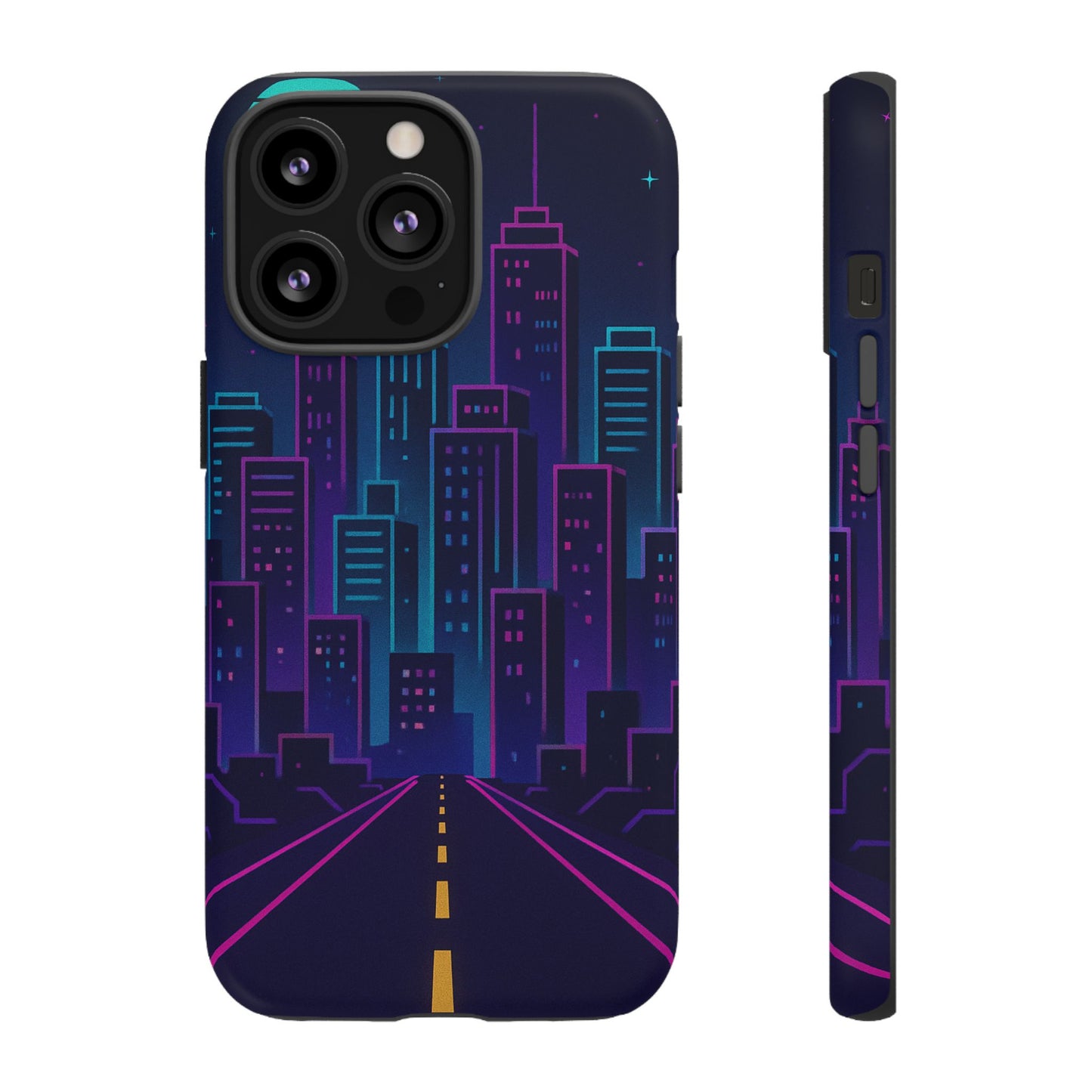 Cityscape Phone Case, Tough Cases, Urban Style, Nighttime Vibe, Phone Cover, Gift for City Lovers, Modern Design
