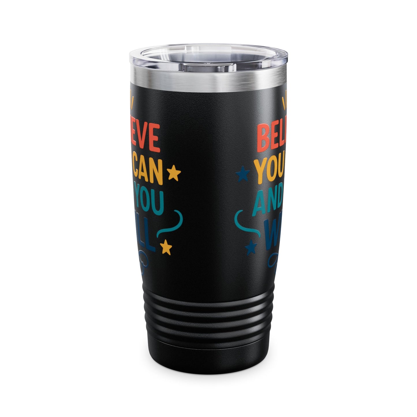 Inspirational Ringneck Tumbler - Believe You Can and You Will, Motivational Travel Mug, Great Gift for Dreamers, Perfect for On-the-Go [...]