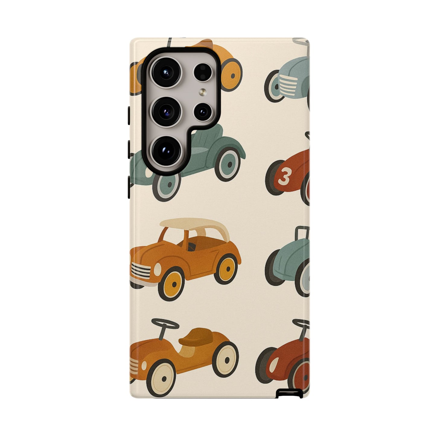 Vintage Car Phone Case, Tough Cases, Kids Gift, Car Lover Accessory, Retro Style, Phone Protection, Unique Design, pedal cars