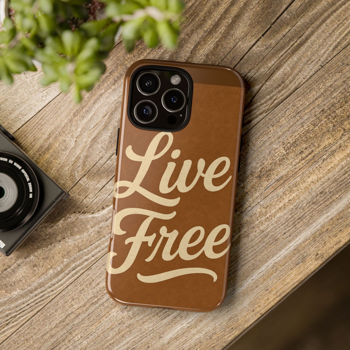 Live Free Phone Case, Tough Cases, Inspirational Phone Accessories, Gift for Adventurers, Customizable Design, Unique Tech Gifts