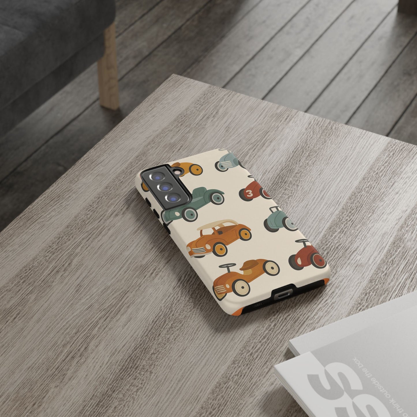 Vintage Car Phone Case, Tough Cases, Kids Gift, Car Lover Accessory, Retro Style, Phone Protection, Unique Design, pedal cars