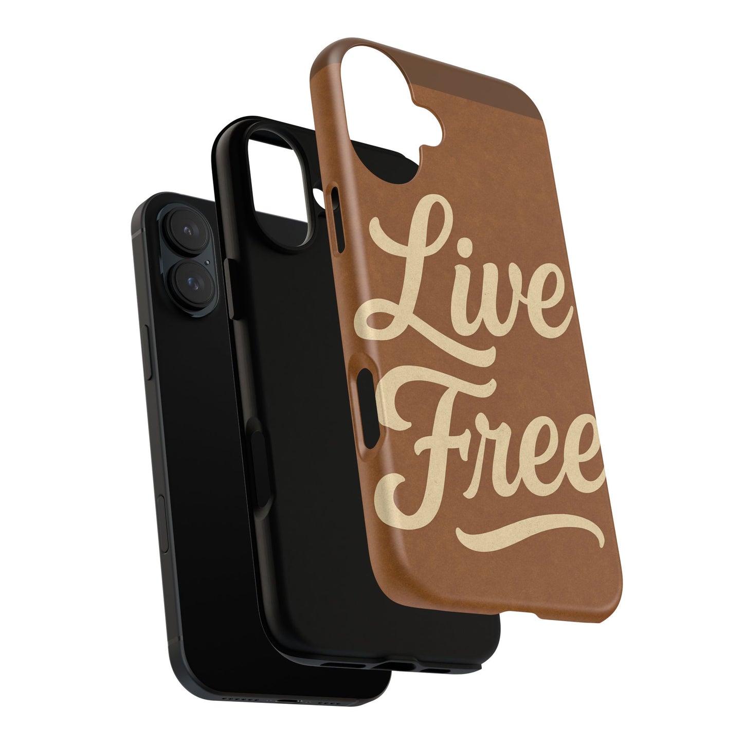 Live Free Phone Case, Tough Cases, Inspirational Phone Accessories, Gift for Adventurers, Customizable Design, Unique Tech Gifts