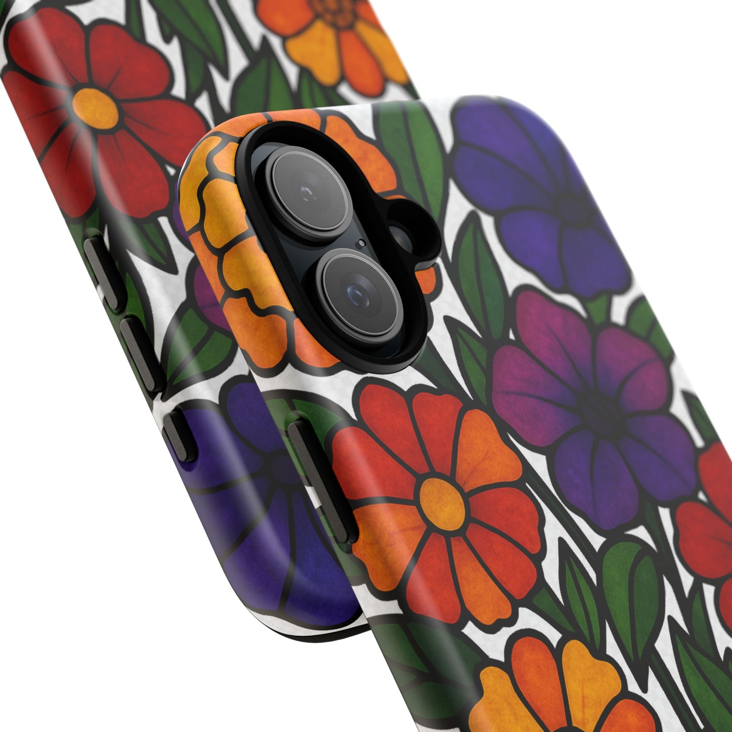 Floral Phone Case, Tough Cases with Colorful Flower Design, Gift for Flower Lovers, Summer Accessories, Trendy Phone Cover