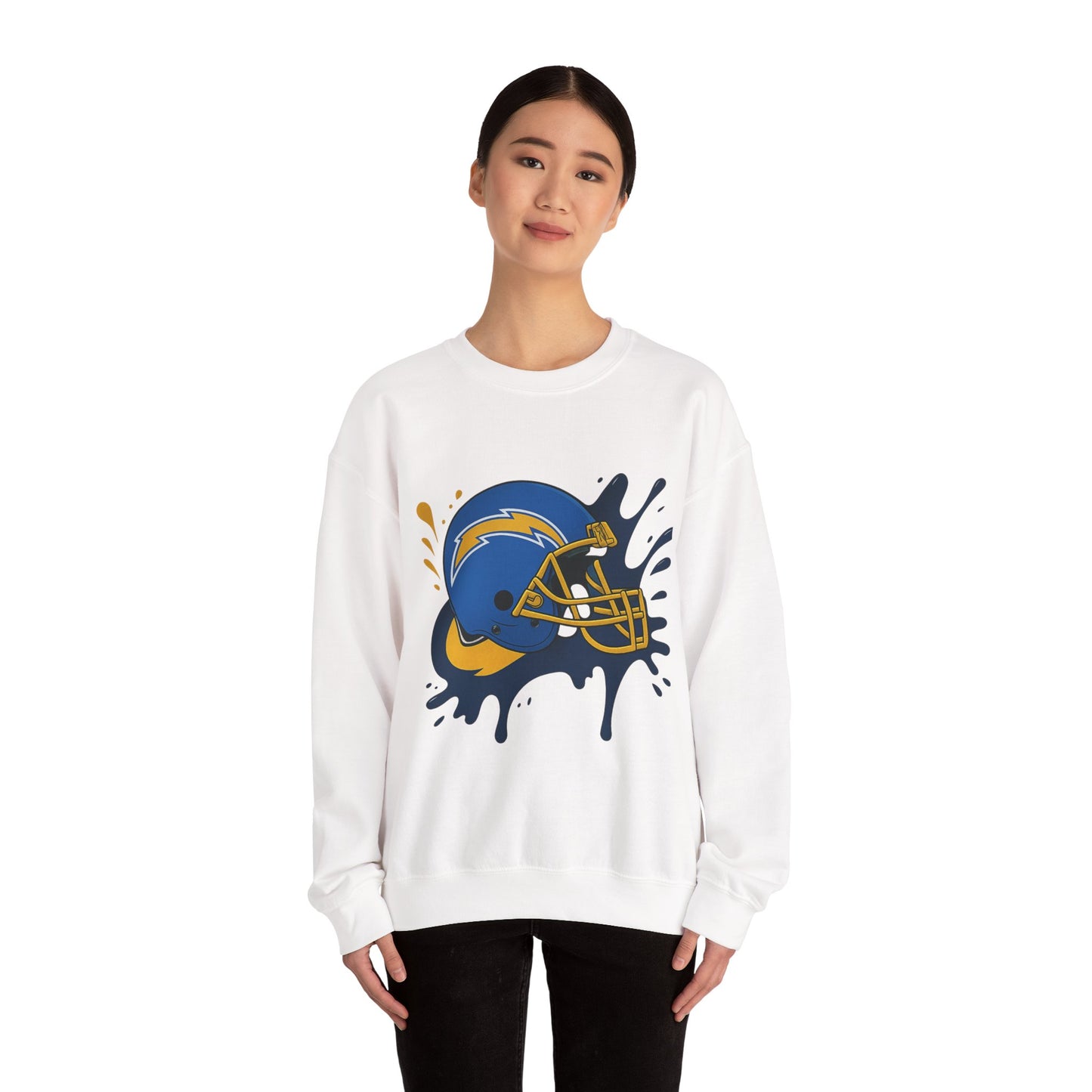Sporty Splash Crewneck Sweatshirt - Football Lover Gift, Unisex Casual Wear, Game Day Attire, Cozy Sweatshirt, Fall Fashion