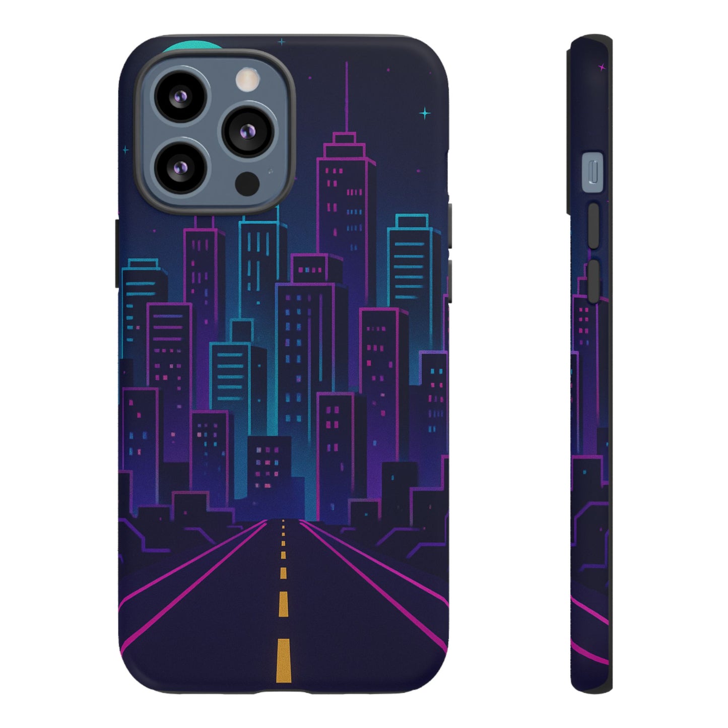 Cityscape Phone Case, Tough Cases, Urban Style, Nighttime Vibe, Phone Cover, Gift for City Lovers, Modern Design