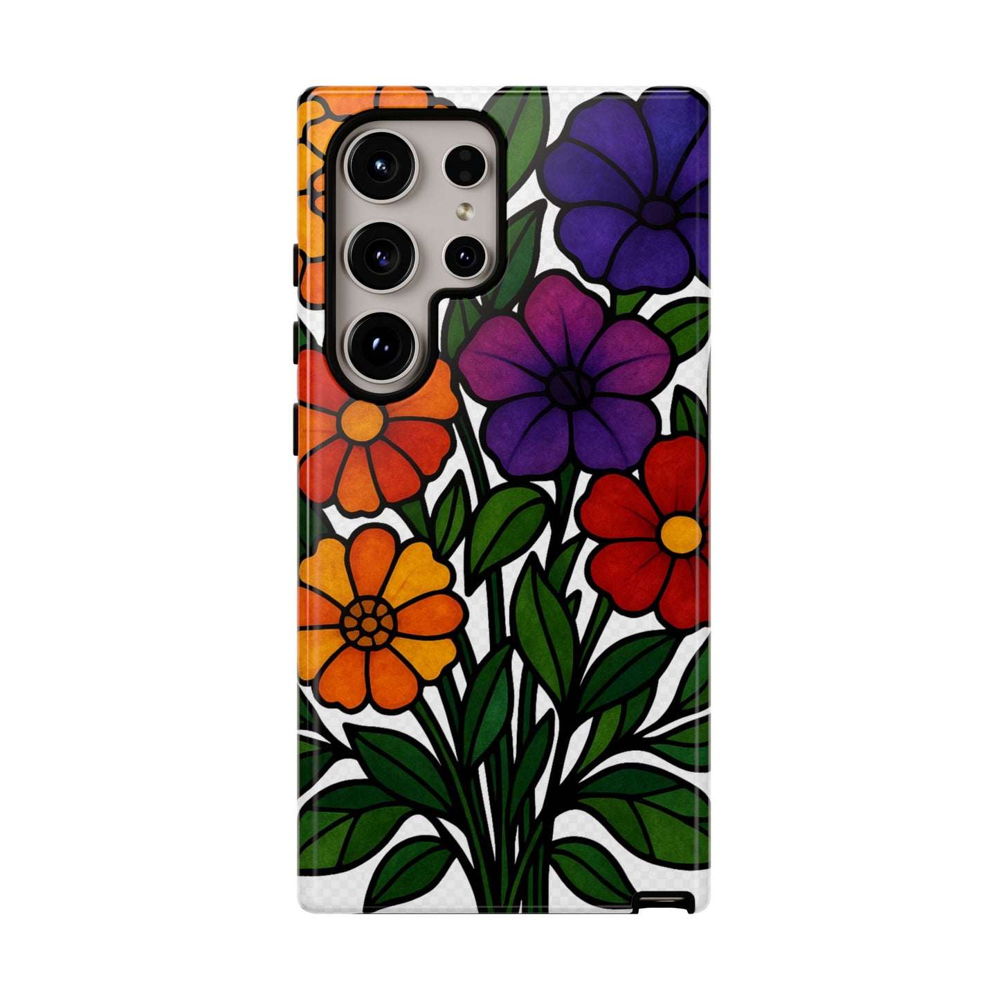 Floral Phone Case, Tough Cases with Colorful Flower Design, Gift for Flower Lovers, Summer Accessories, Trendy Phone Cover