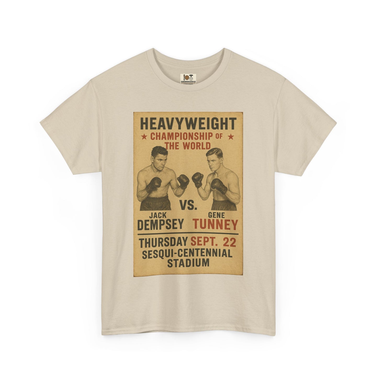 Vintage Boxing Tee, Unisex Heavy Cotton T-Shirt, Retro Sportswear, Nostalgic Gift, Boxing Fan Apparel, Event Memorabilia