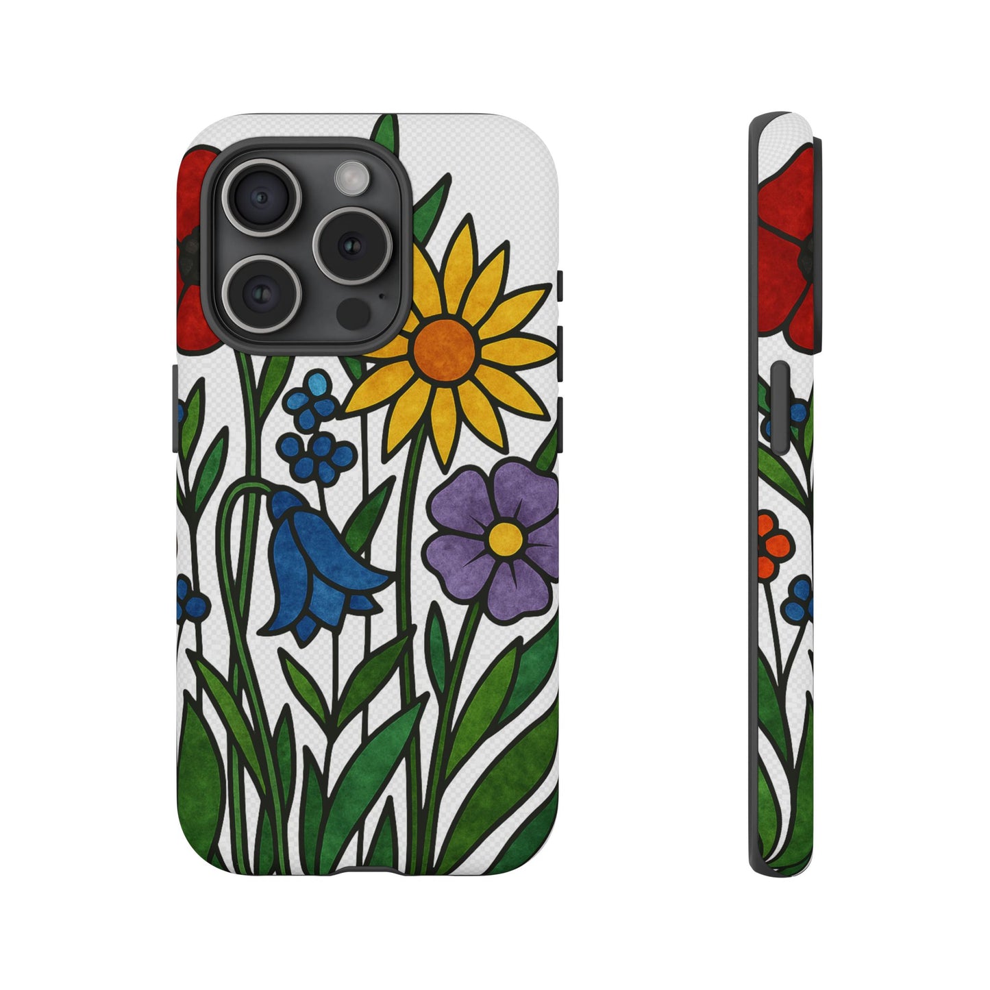 Floral Phone Case, Vibrant Flower Design, Tough Protection, Gift for Nature Lovers, Spring Decor