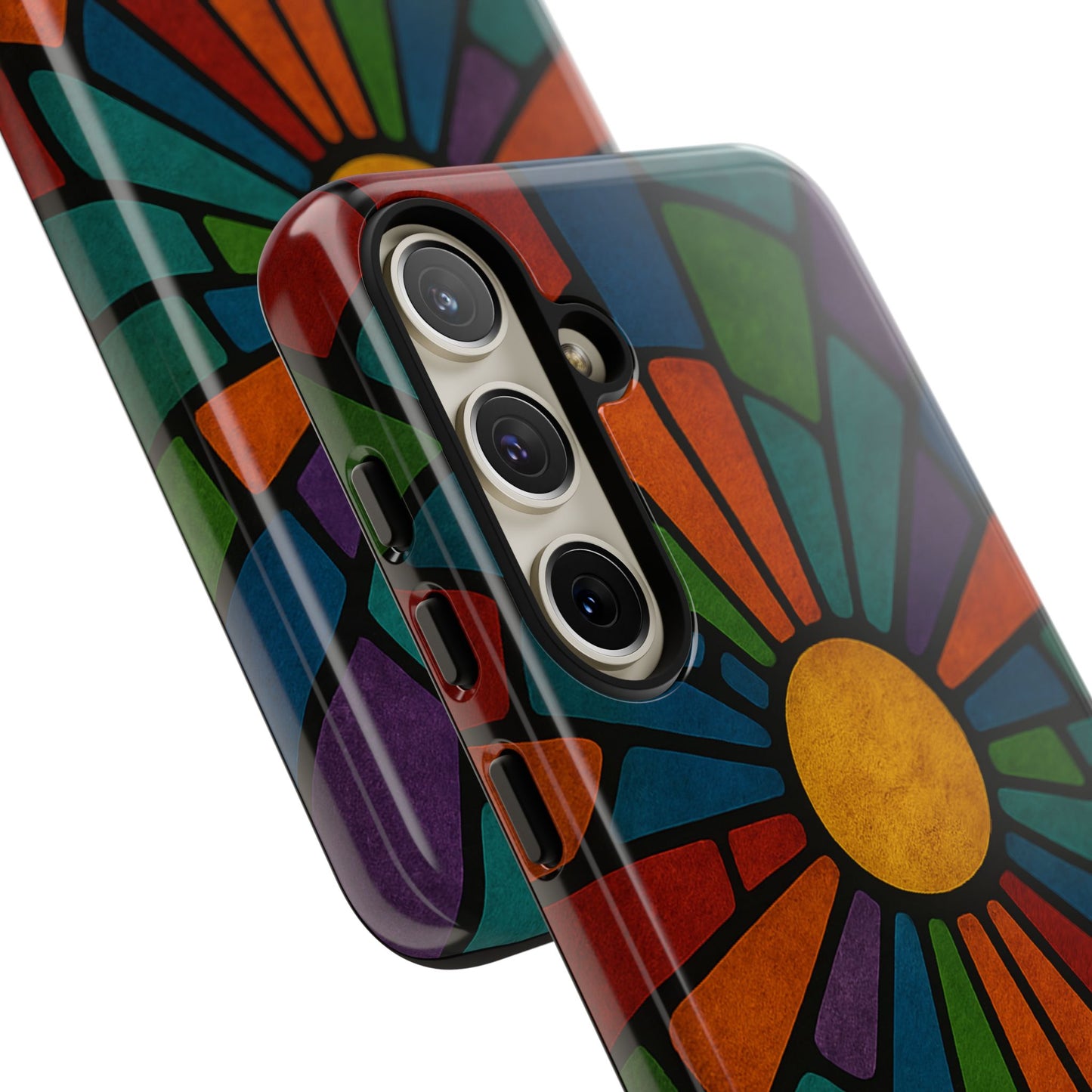 Colorful Stained Glass Phone Case, Tough Cases, Artistic Phone Cover, Vibrant Mobile Accessory, Unique Gift for Art Lovers