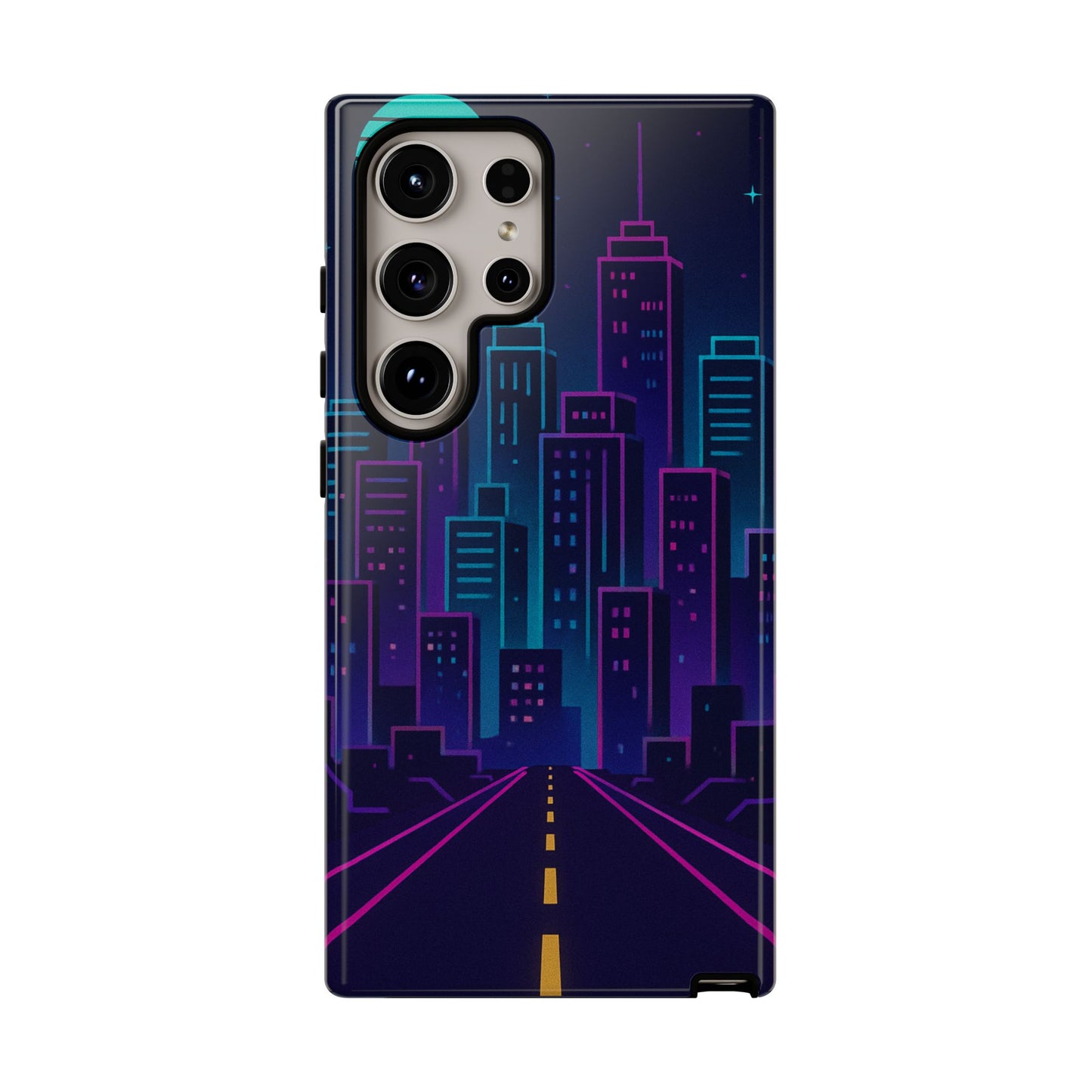 Cityscape Phone Case, Tough Cases, Urban Style, Nighttime Vibe, Phone Cover, Gift for City Lovers, Modern Design