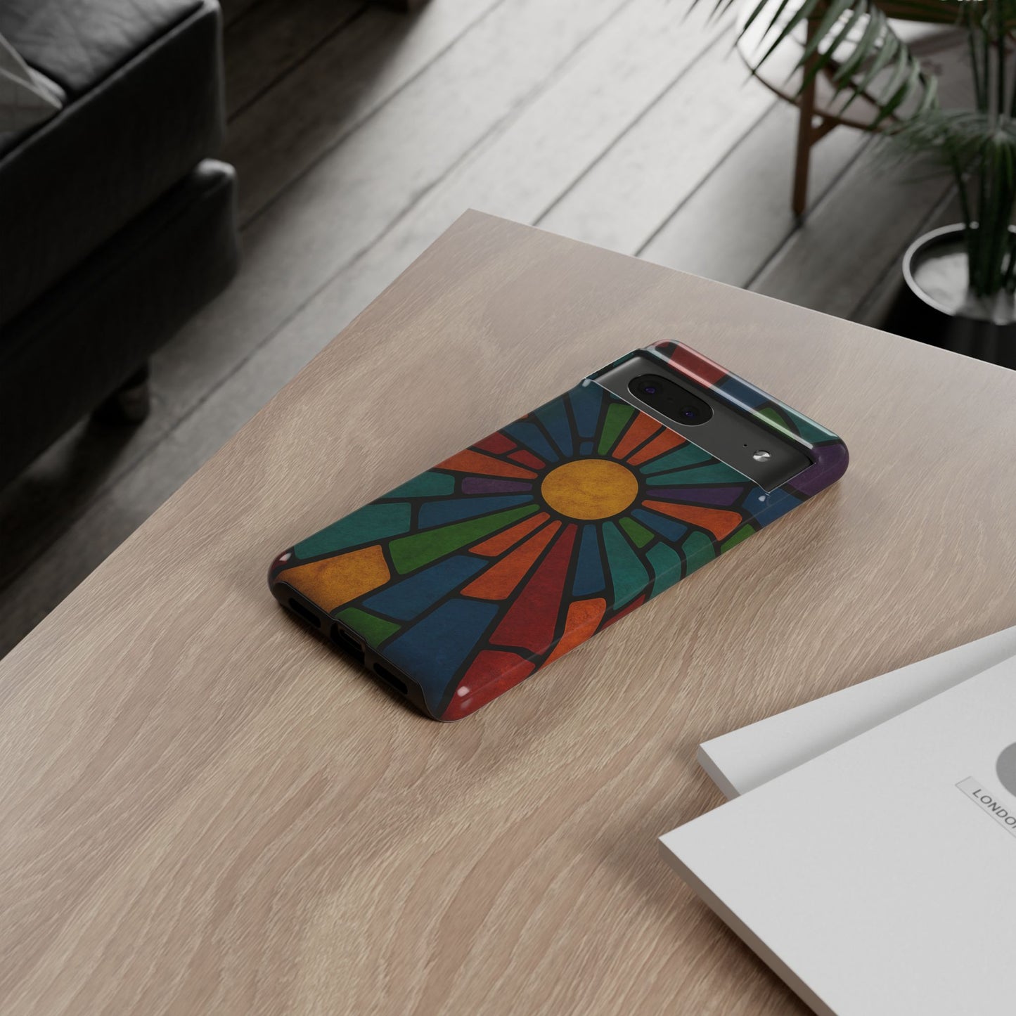 Colorful Stained Glass Phone Case, Tough Cases, Artistic Phone Cover, Vibrant Mobile Accessory, Unique Gift for Art Lovers
