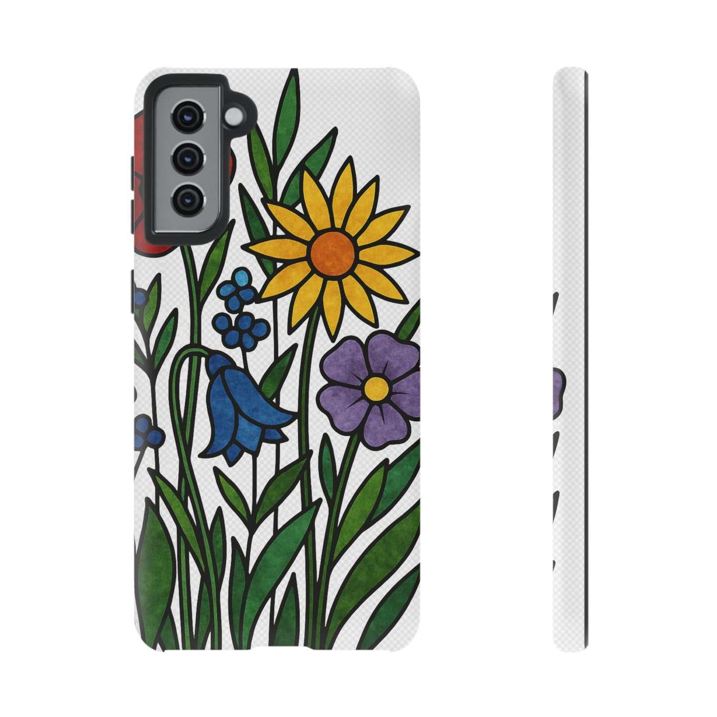 Floral Phone Case, Vibrant Flower Design, Tough Protection, Gift for Nature Lovers, Spring Decor