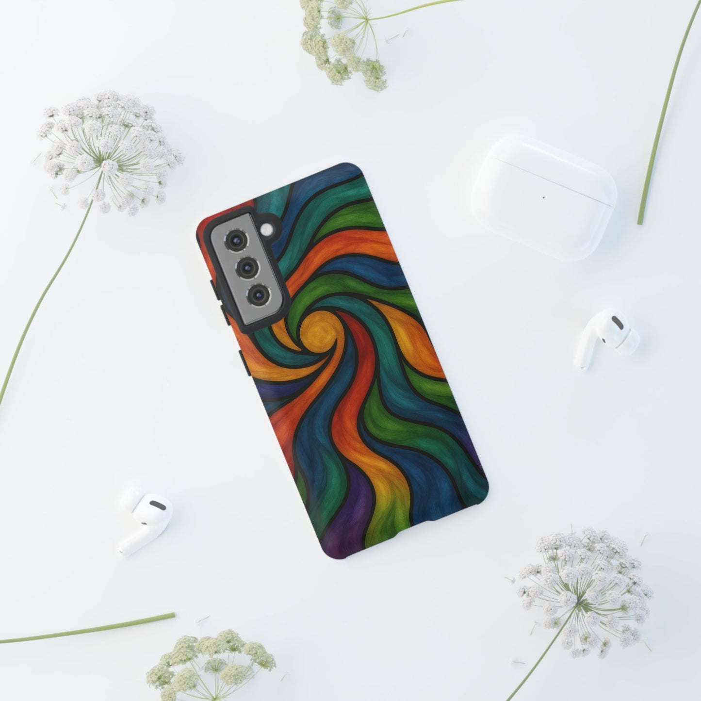 Colorful Swirl Phone Case | Tough Cases, Vibrant Design, Gift for Art Lovers, Funky Case, Unique Phone Accessories