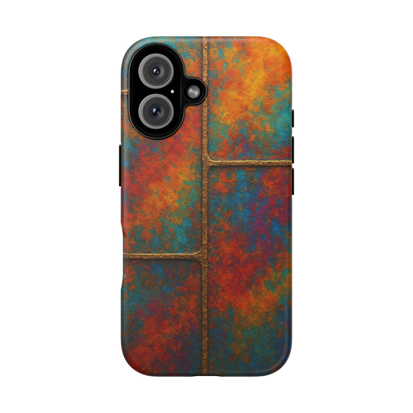 Colorful Textured Phone Case, Vibrant iPhone Cover, Tough Protective Shell, Unique Mobile Accessory, Artisan Phone Protection