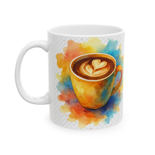 Colorful Coffee Mug - Artful Ceramic Cup for Tea Lovers, Perfect Gift for Birthdays, Anniversaries, Housewarming, or Just Because