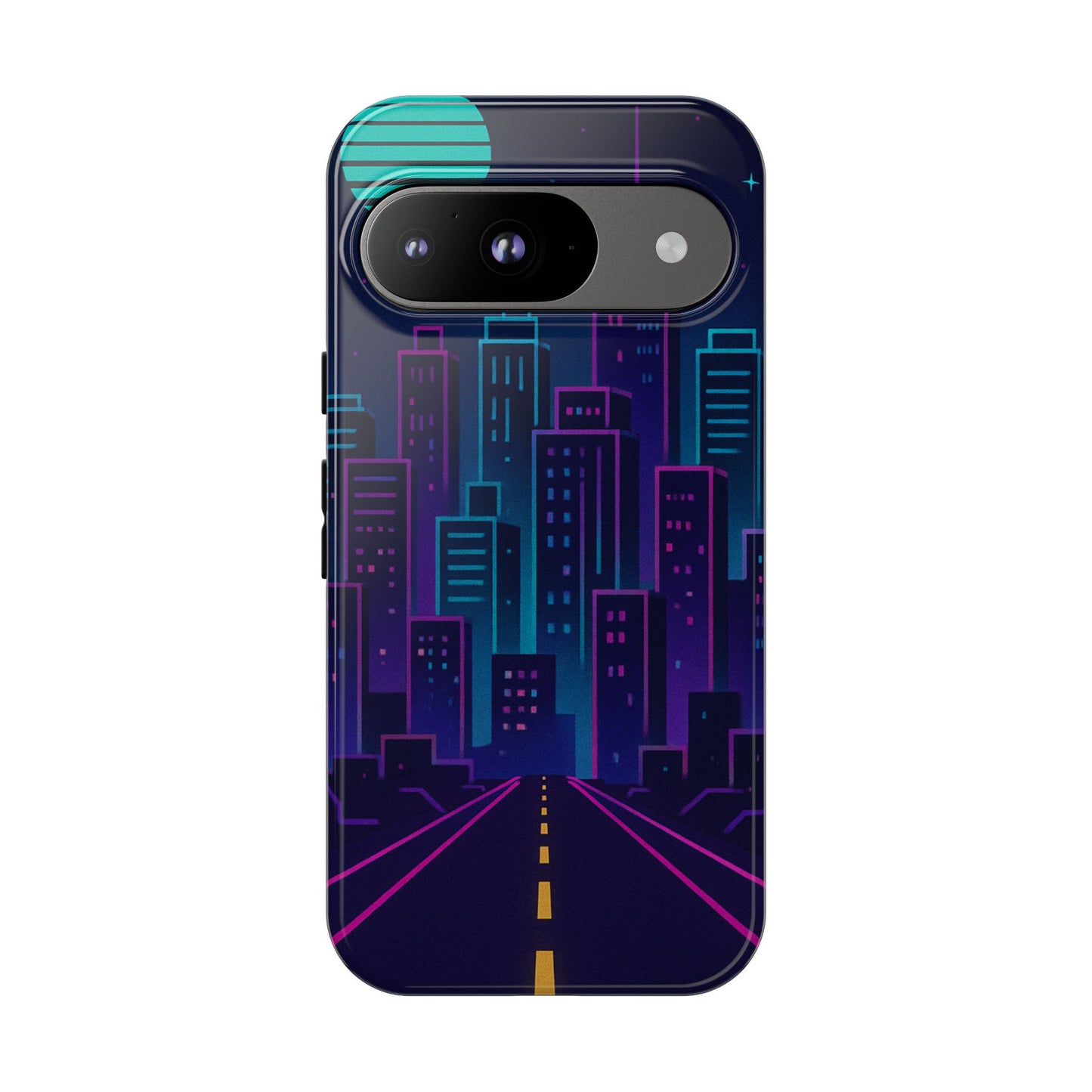 Cityscape Phone Case, Tough Cases, Urban Style, Nighttime Vibe, Phone Cover, Gift for City Lovers, Modern Design