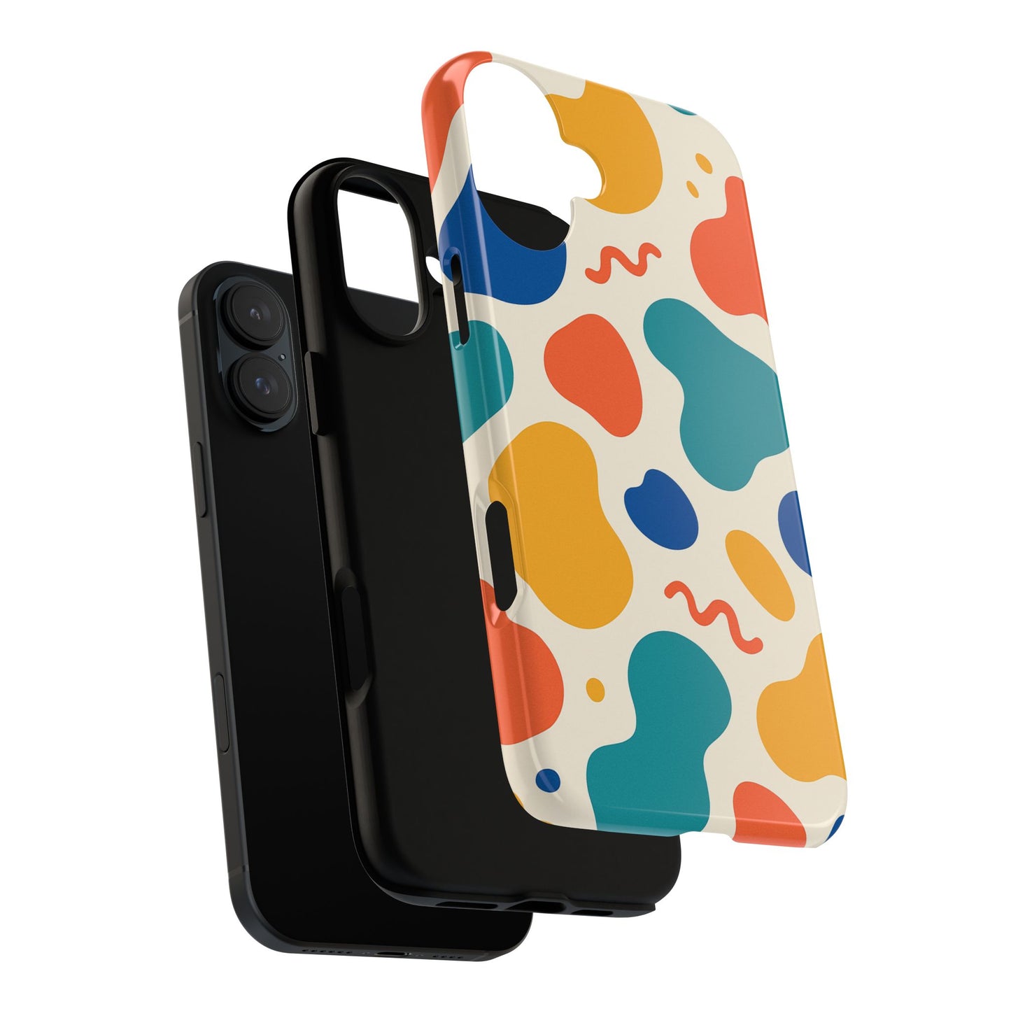 Colorful Phone Case with Abstract Design, Stylish Phone Cover, Trendy Tech Accessory for Her, Unique Gift Idea, Fun Patterned Case