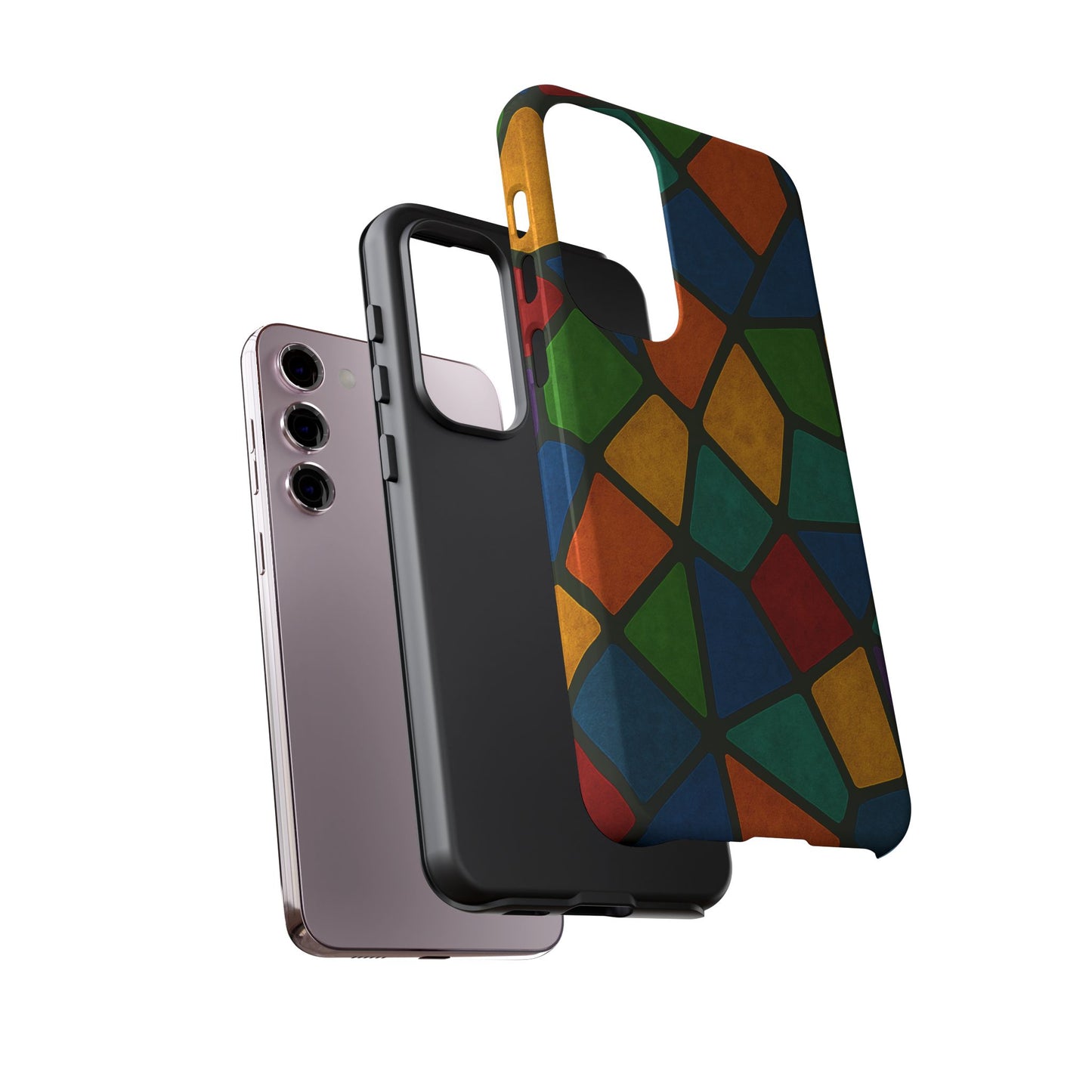 Colorful Mosaic Phone Case, Tough Cell Phone Cover, Vibrant Smartphone Protector, Unique Gift for Weddings, Birthday, Holidays