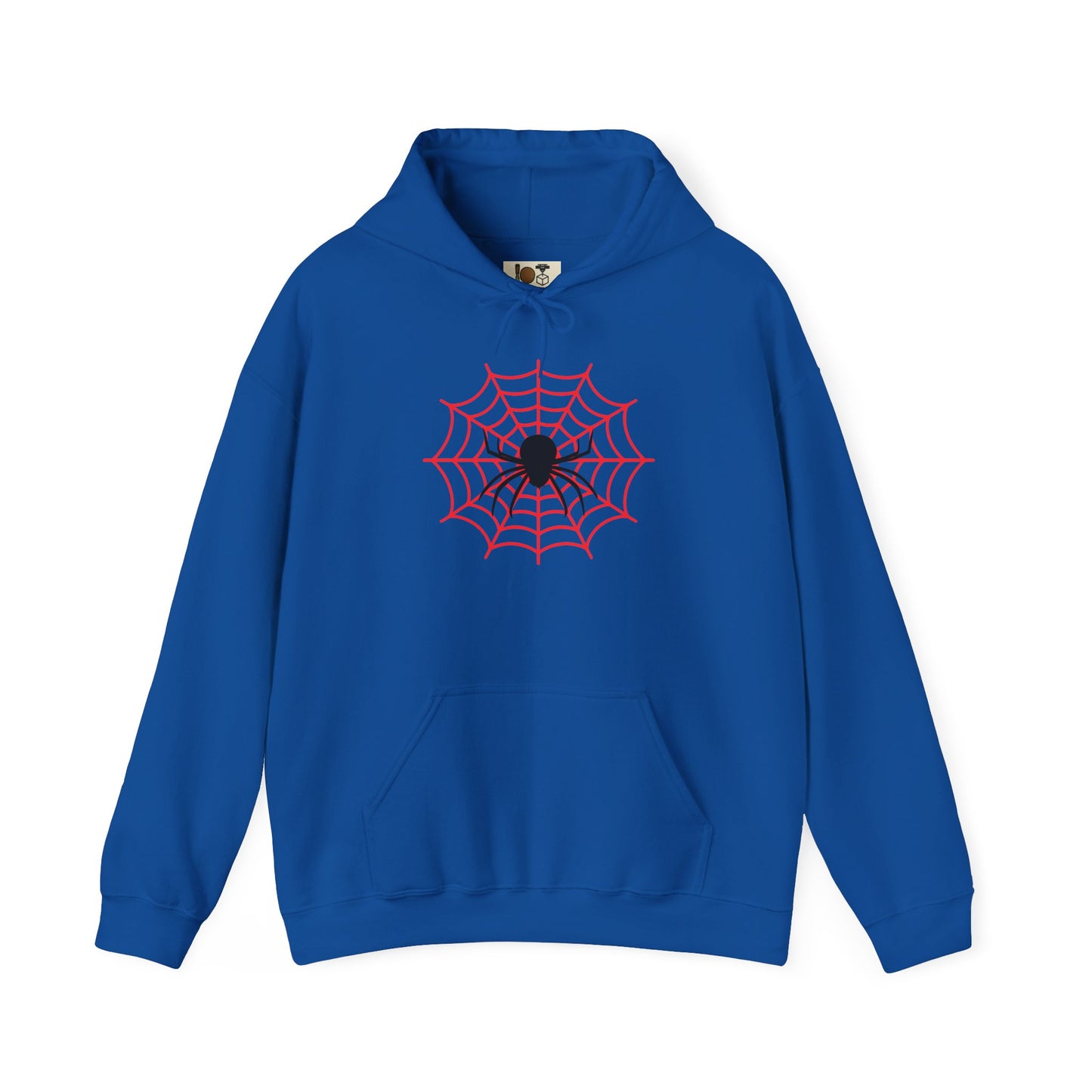 Spooky Spider Web Hoodie - Cozy Halloween Sweatshirt, Unisex Pullover, Casual Fall Outfit, Gift for Teens, Halloween Party Wear