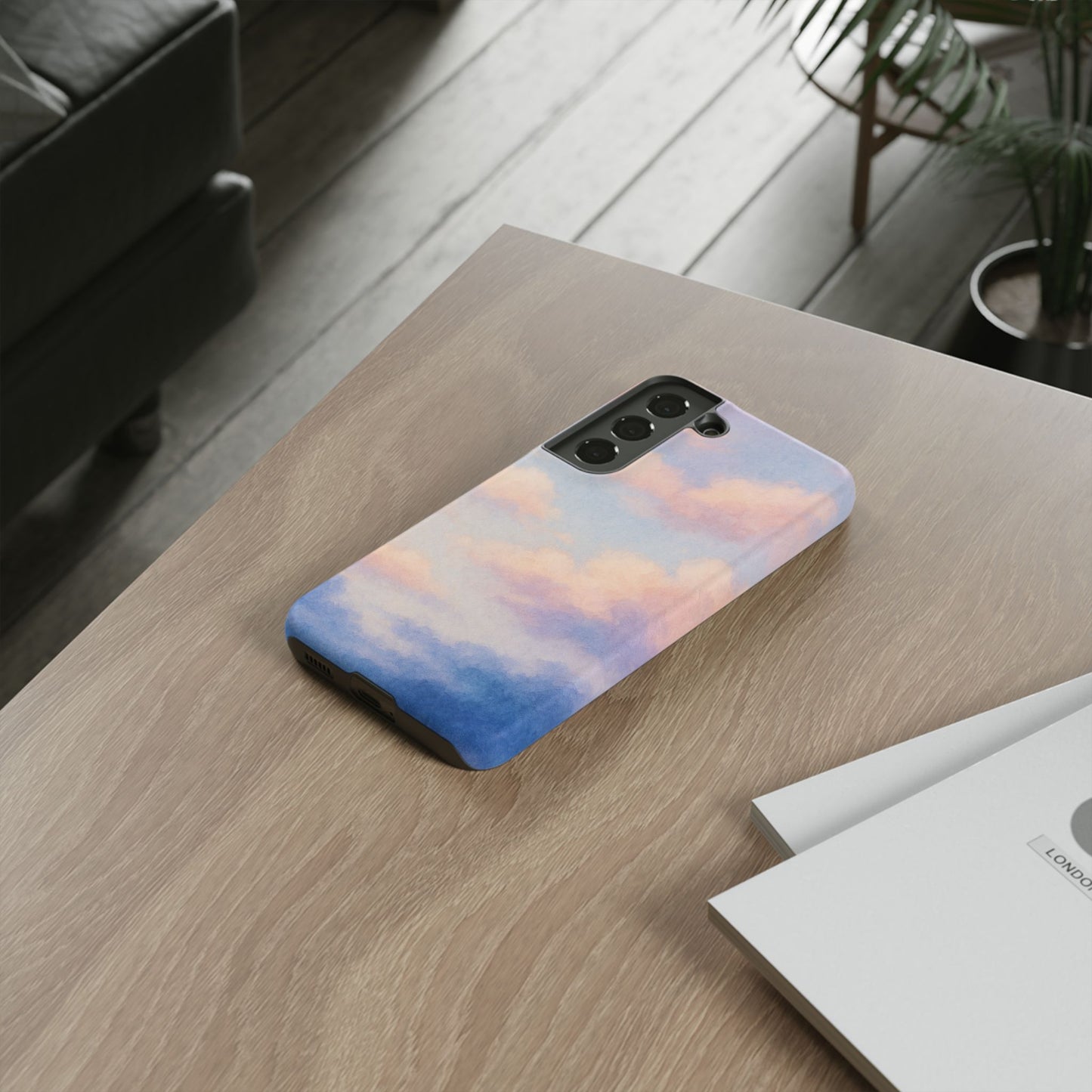 Sky Blue Cloud Phone Case, Tough Phone Cover, Aesthetic Cell Phone Accessory, Gift for Teen, Trendy Tech Protection
