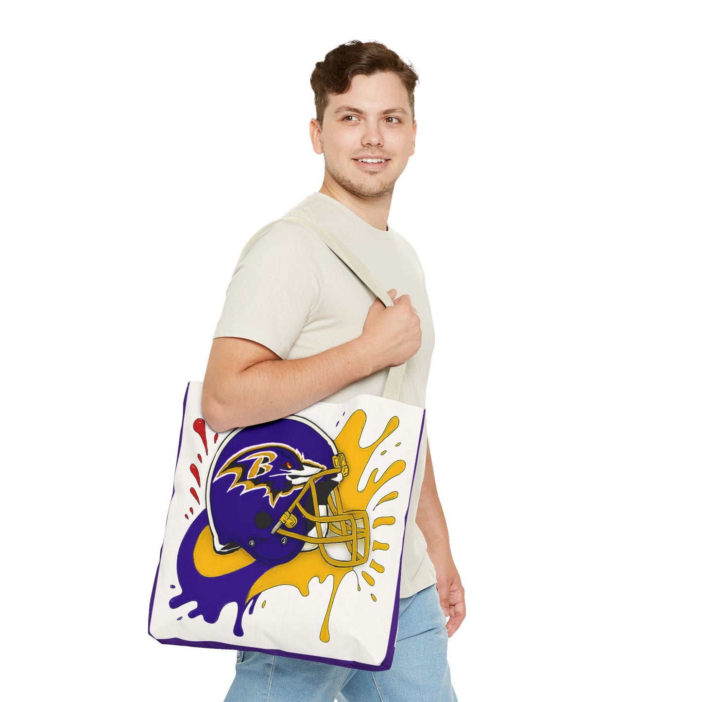 Bold Ravens-Inspired Tote Bag, Football Fan Gift, Sports Tote, Game Day Accessory, Team Spirit Bag, Unique Gift for Her