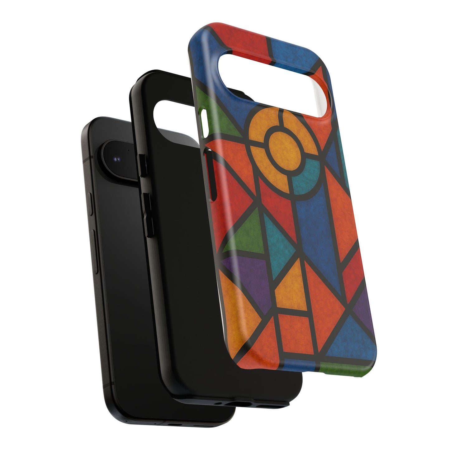 Colorful Stained Glass Phone Case, Artistic Phone Cover, Vibrant Protective Case, Unique Gift for Art Lovers, Stylish Smartphone Accessory