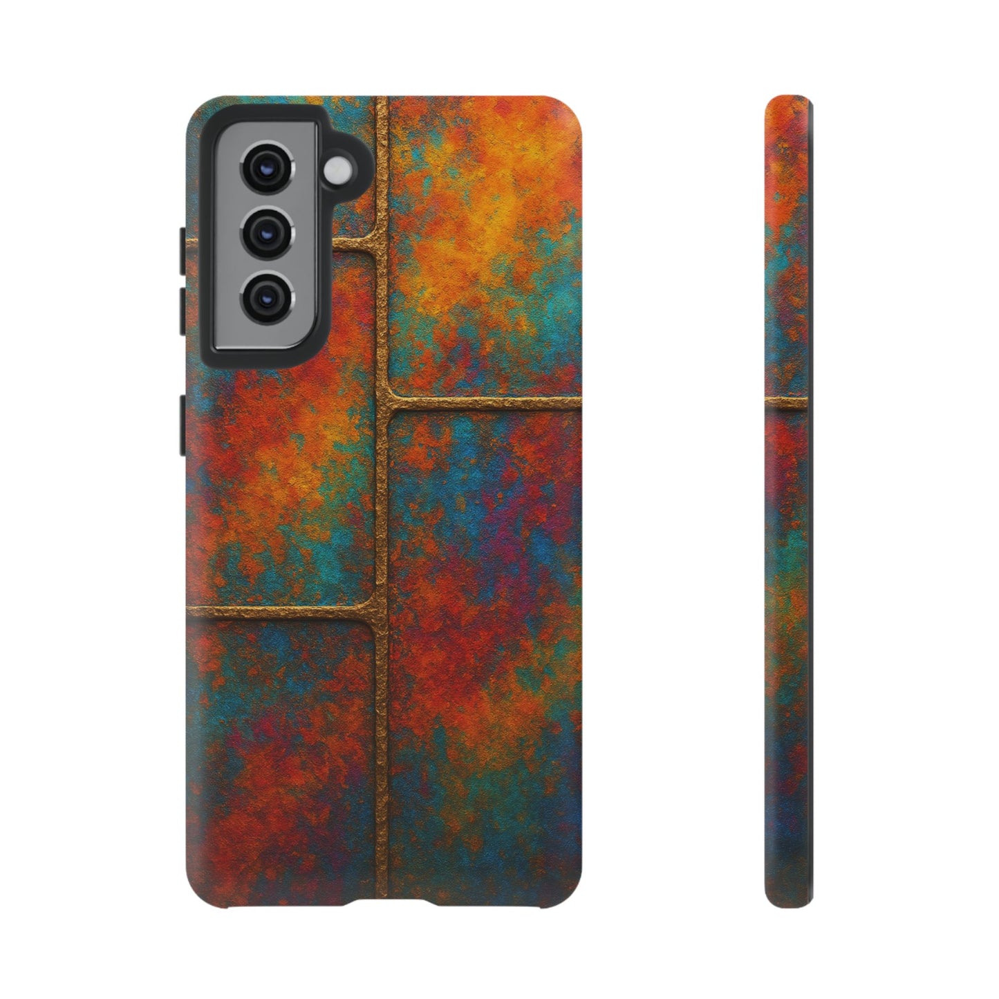 Colorful Textured Phone Case, Vibrant iPhone Cover, Tough Protective Shell, Unique Mobile Accessory, Artisan Phone Protection