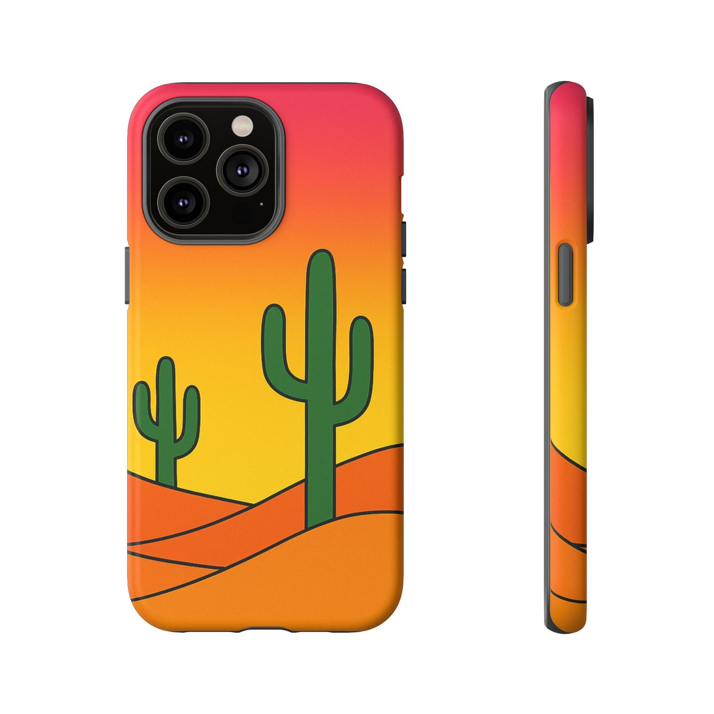 Desert Vibes Phone Case, Tough Cases, Cactus Design, Colorful Phone Cover, Summer Aesthetic, Unique Gift Idea