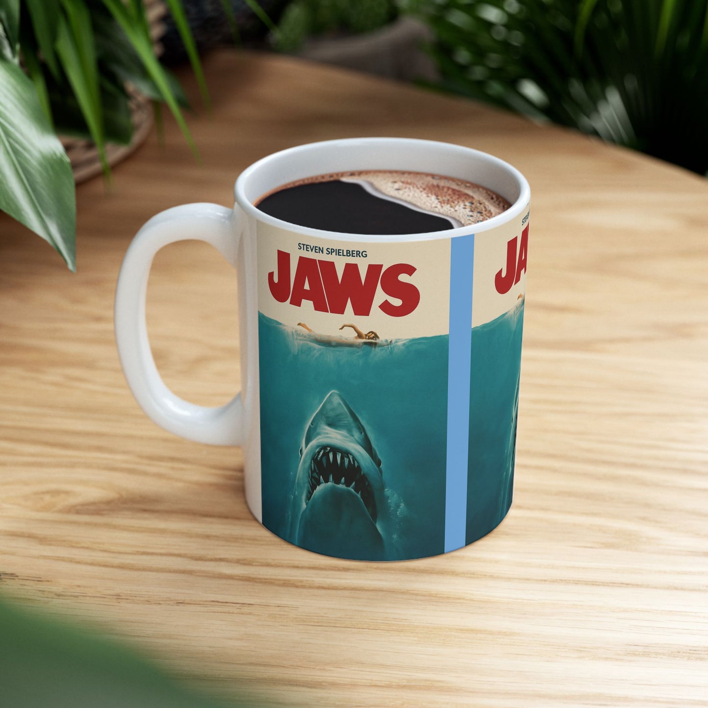 Classic Jaws Ceramic Mug - Perfect for Movie Lovers, Shark Fans, Home Decor, Gift for Him, Gift for Her