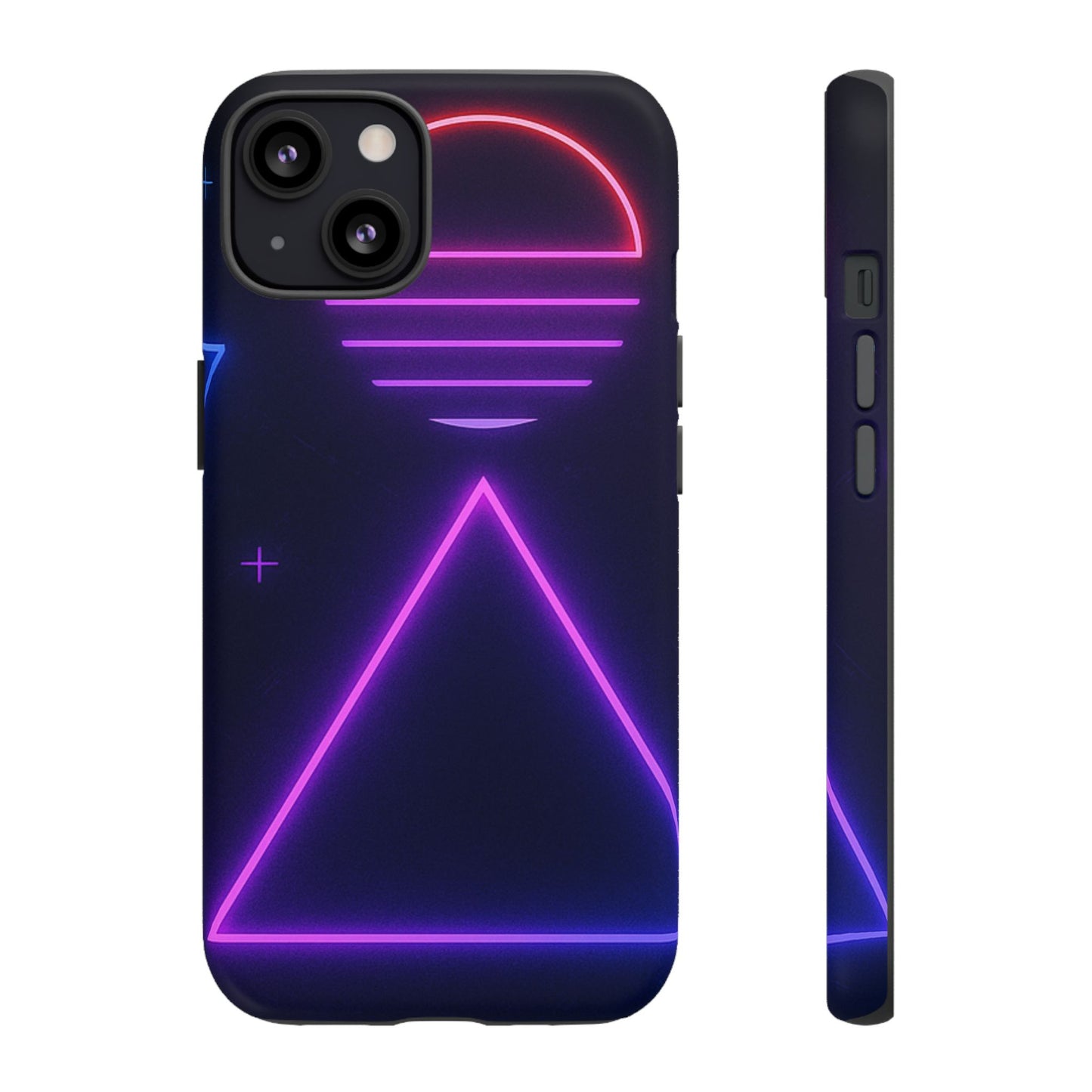 Retro Neon Phone Case, Tough Cases for iPhone, 80s Aesthetic Phone Cover, Abstract Neon Design, Gift for Tech Lovers