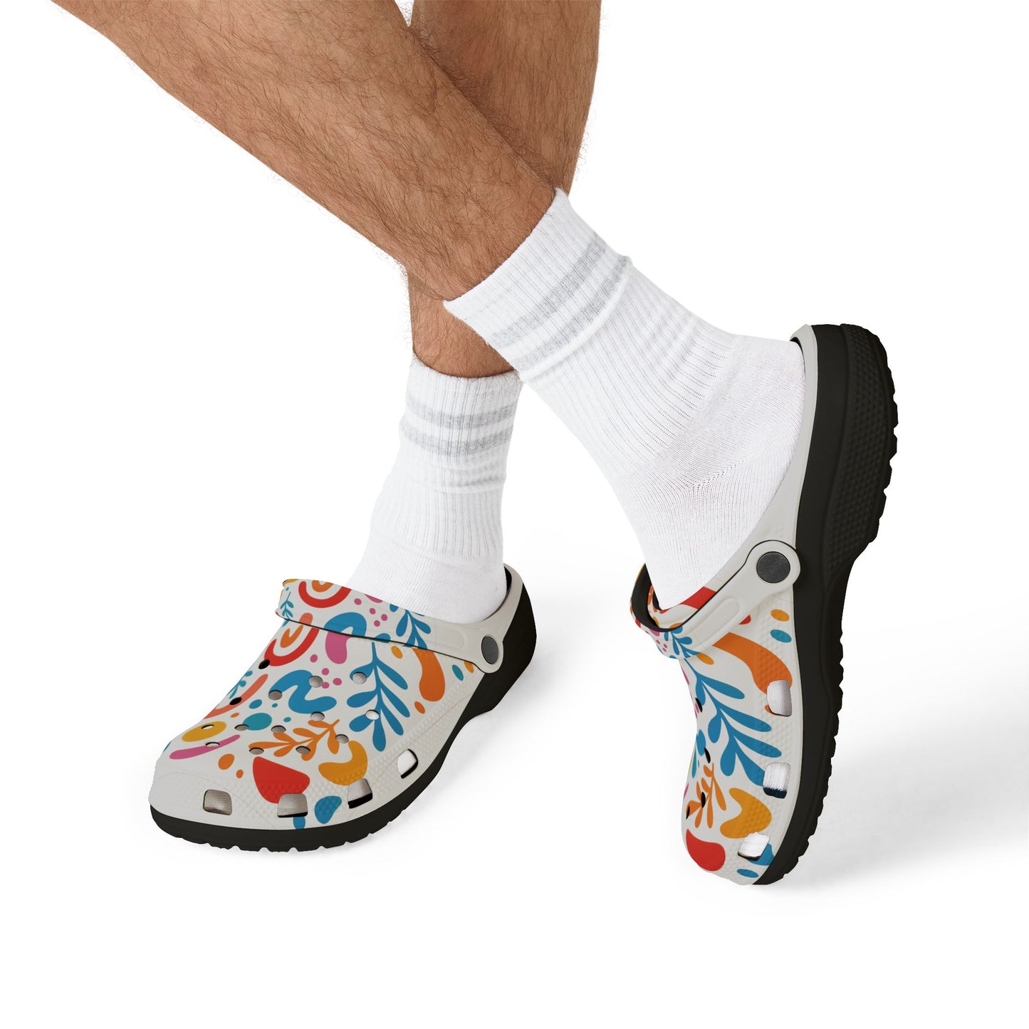 Colorful AOP EVA Foam Rubber Shoes with Vibrant Floral Design, Slip-On Clogs, Fun Garden Shoes, All-Occasion Footwear, Summer Style, [...]