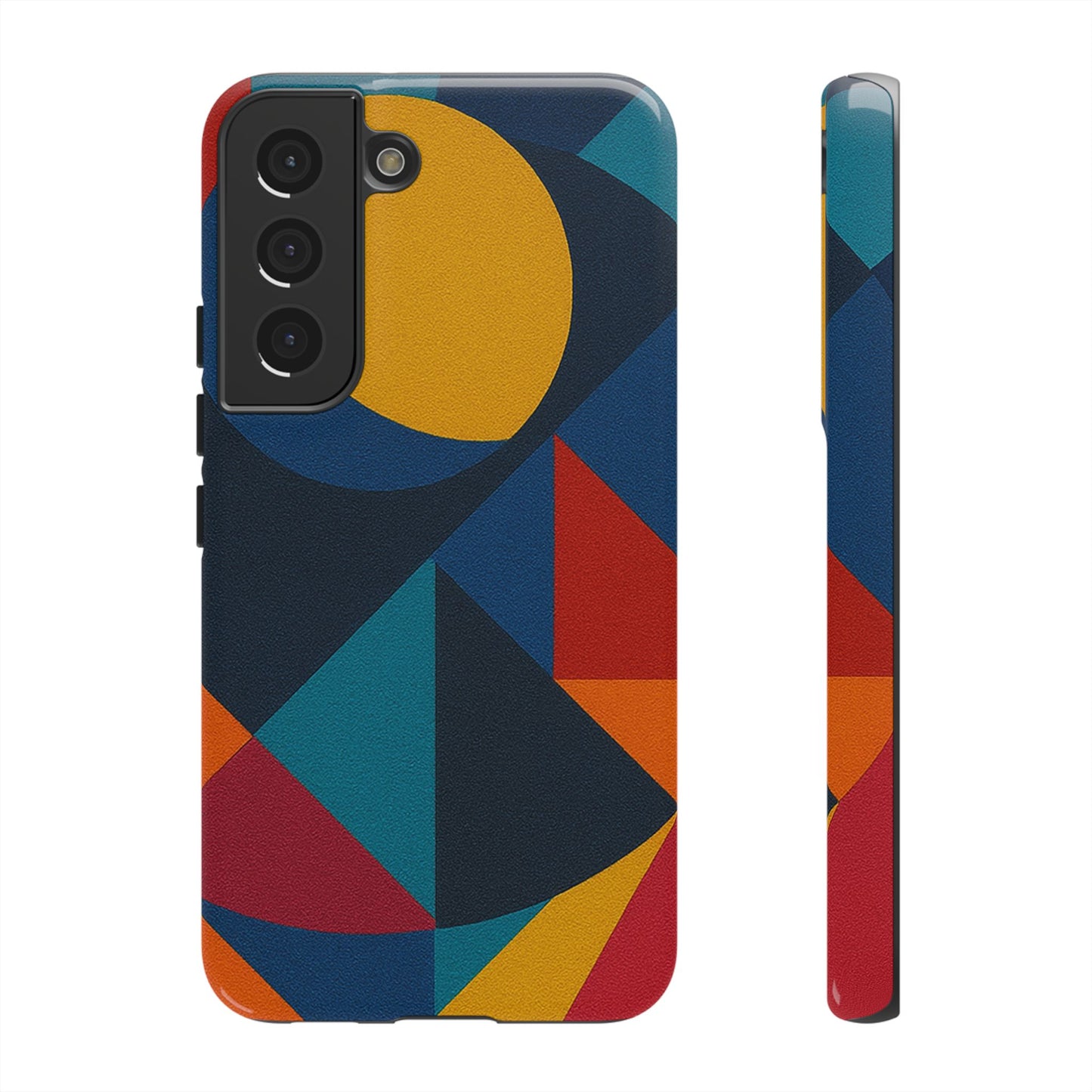Vibrant Phone Case, Colorful Phone Cover, Geometric Design, Artistic Gift, Trendy Accessory, Vibrant Colors, Unique Design