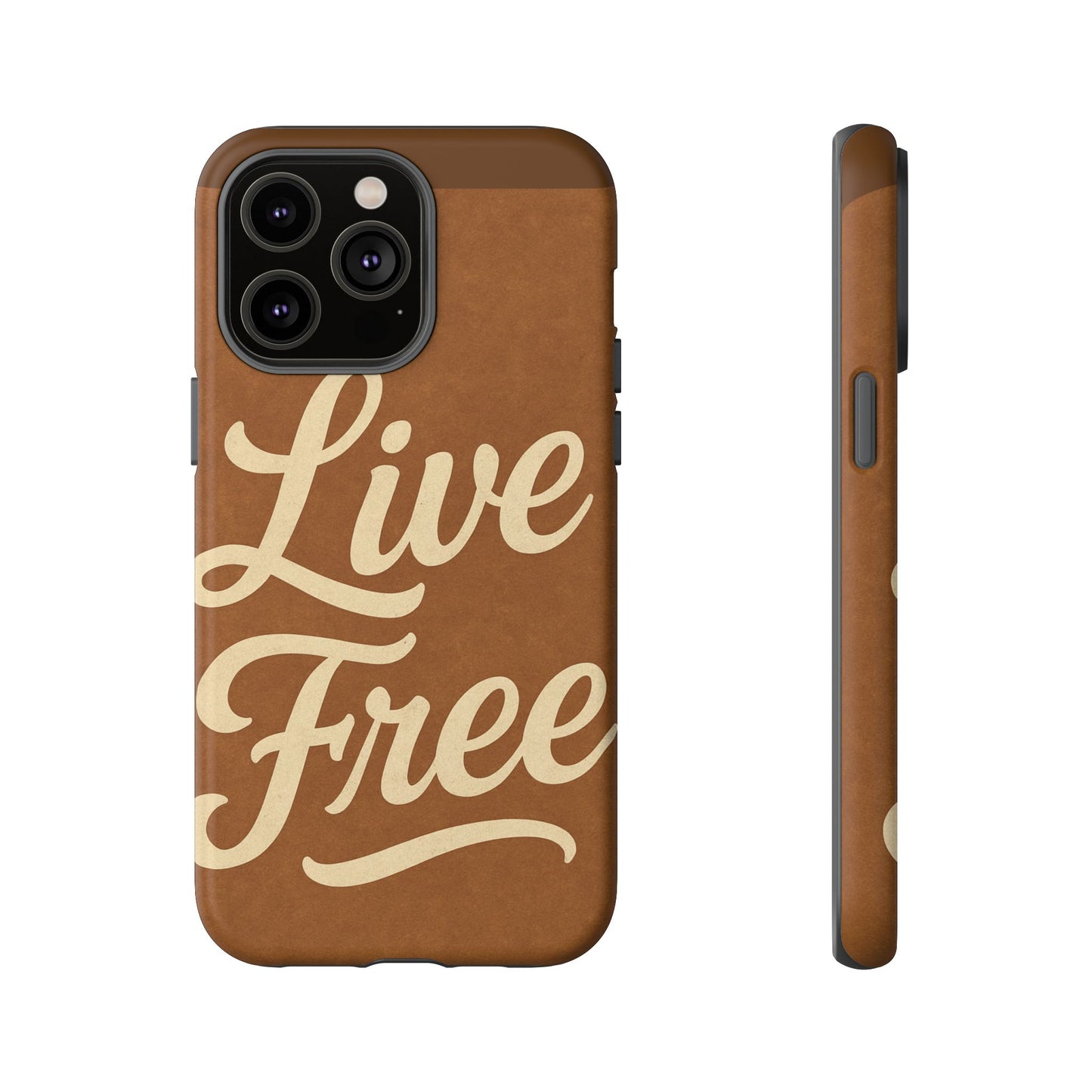 Live Free Phone Case, Tough Cases, Inspirational Phone Accessories, Gift for Adventurers, Customizable Design, Unique Tech Gifts