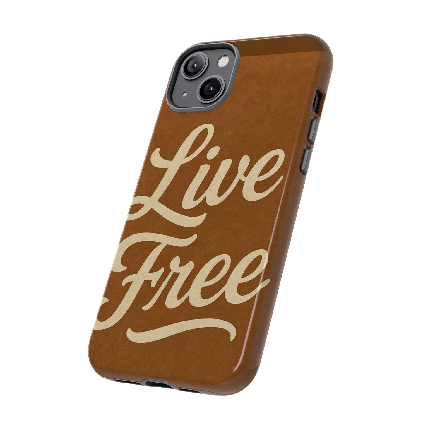 Live Free Phone Case, Tough Cases, Inspirational Phone Accessories, Gift for Adventurers, Customizable Design, Unique Tech Gifts