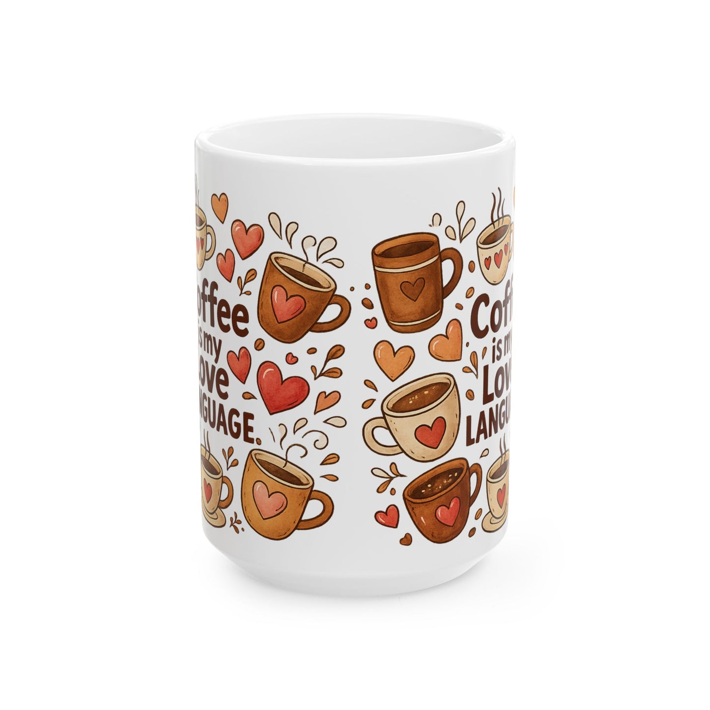 Coffee Love Ceramic Mug - Perfect for Valentine's Day, Gift for Coffee Lovers, Heartfelt Home Décor, Cute Kitchenware, Inspirational [...]