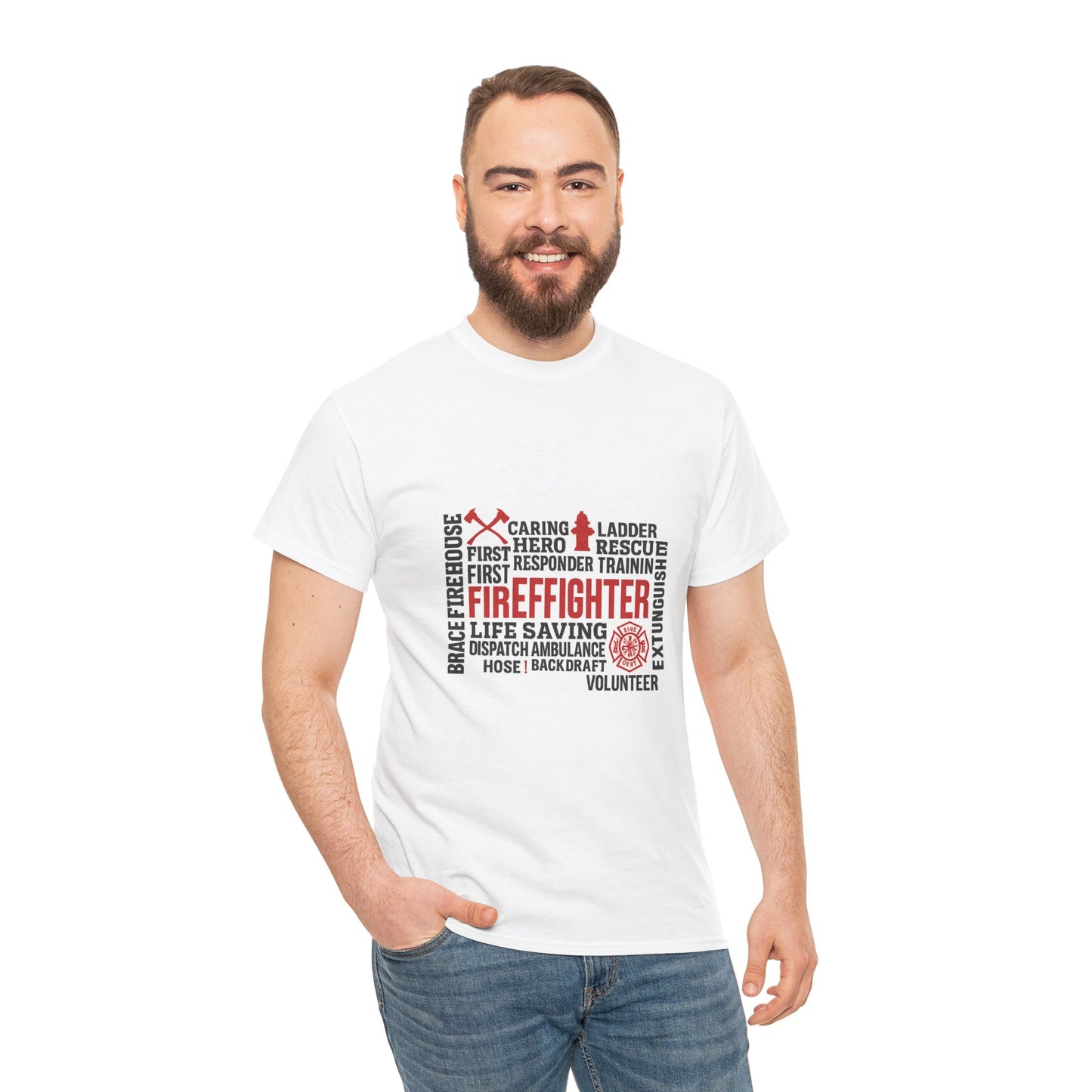 Firefighter Tribute Tee, Unisex Heavy Cotton Shirt, First Responder Gift, Firefighter Appreciation, Emergency Service Apparel, [...]
