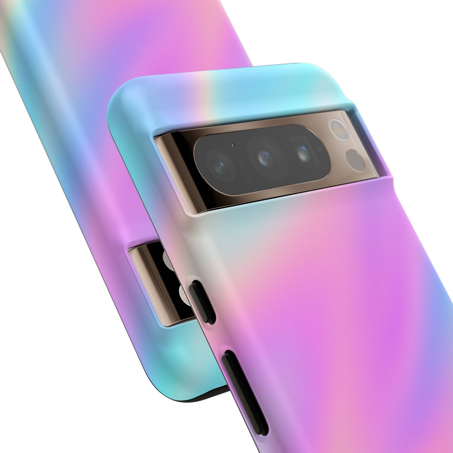 Colorful Holographic Phone Case, Tough Cases for iPhone, Trendy Phone Cover, Unique Gift for Her, Pastel Phone Accessory