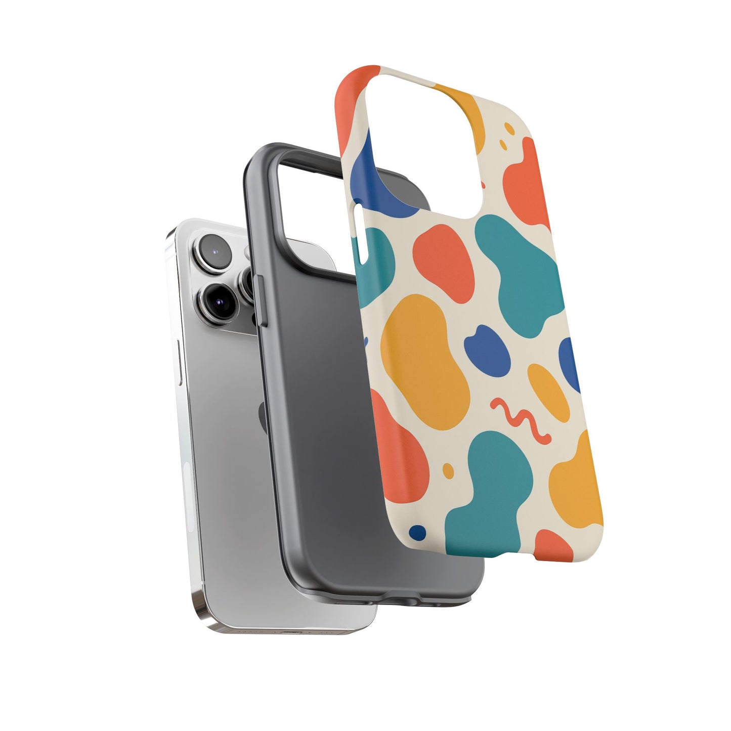 Colorful Phone Case with Abstract Design, Stylish Phone Cover, Trendy Tech Accessory for Her, Unique Gift Idea, Fun Patterned Case