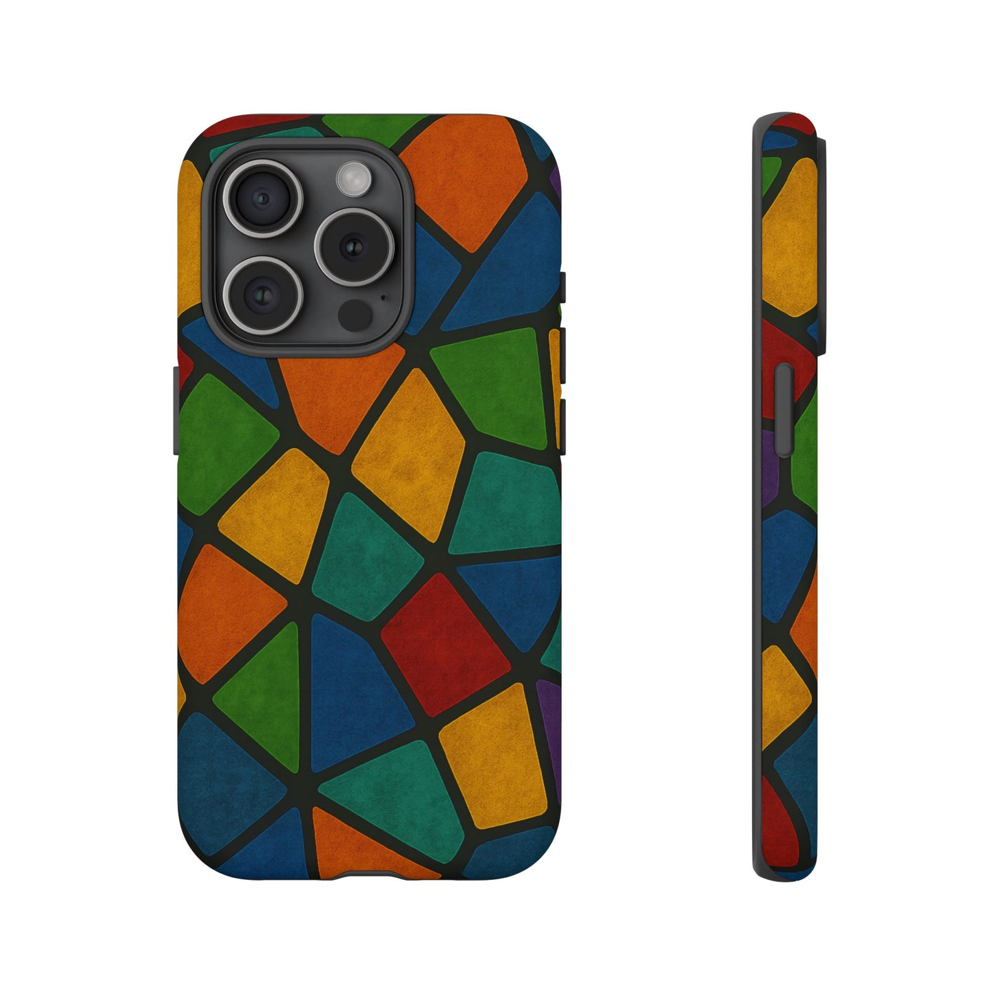 Colorful Mosaic Phone Case, Tough Cell Phone Cover, Vibrant Smartphone Protector, Unique Gift for Weddings, Birthday, Holidays